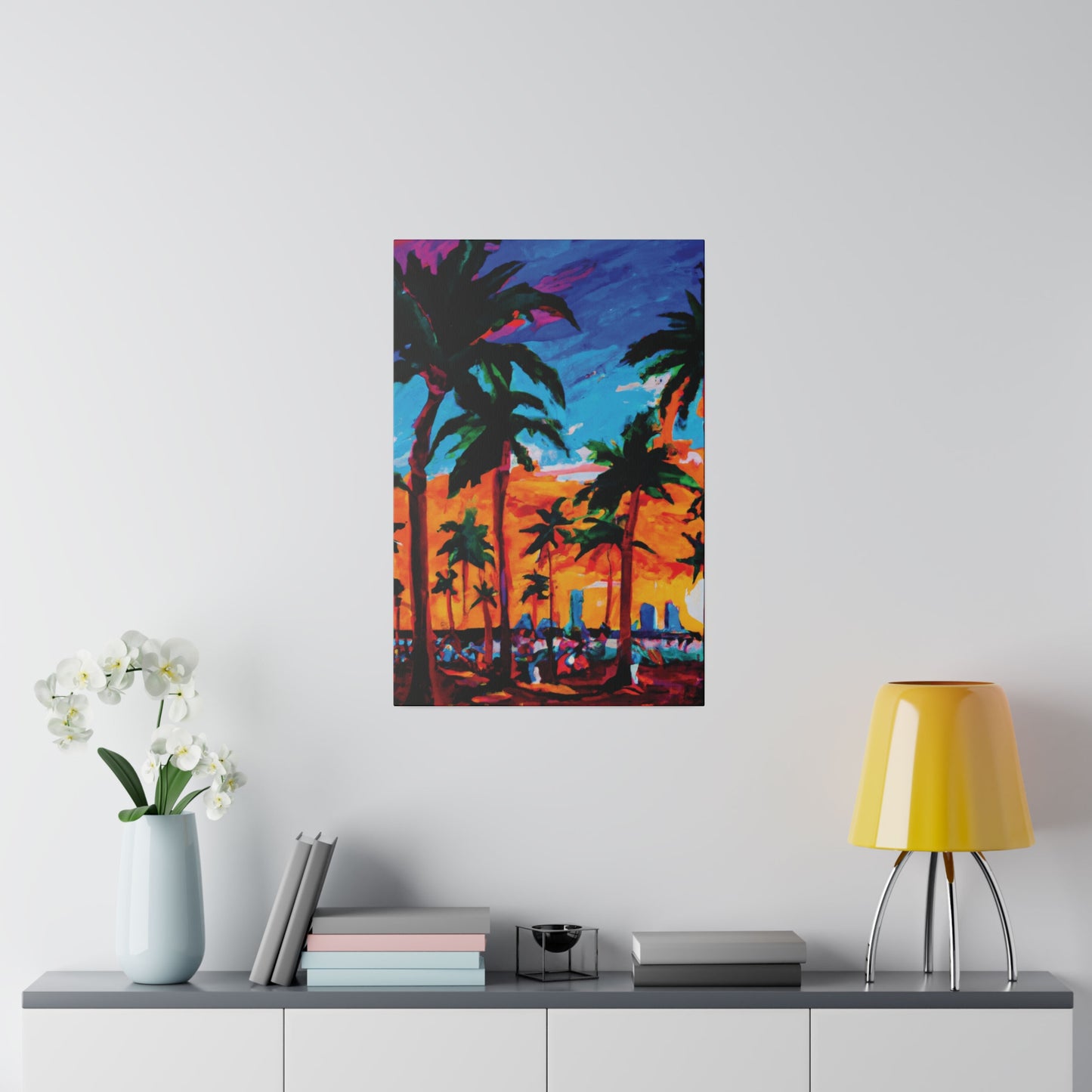 8453X - Miami Beach Sunset Painting Print | Miami | Beach | Sunset | Poster | Home Decor | Wall Art | Canvas