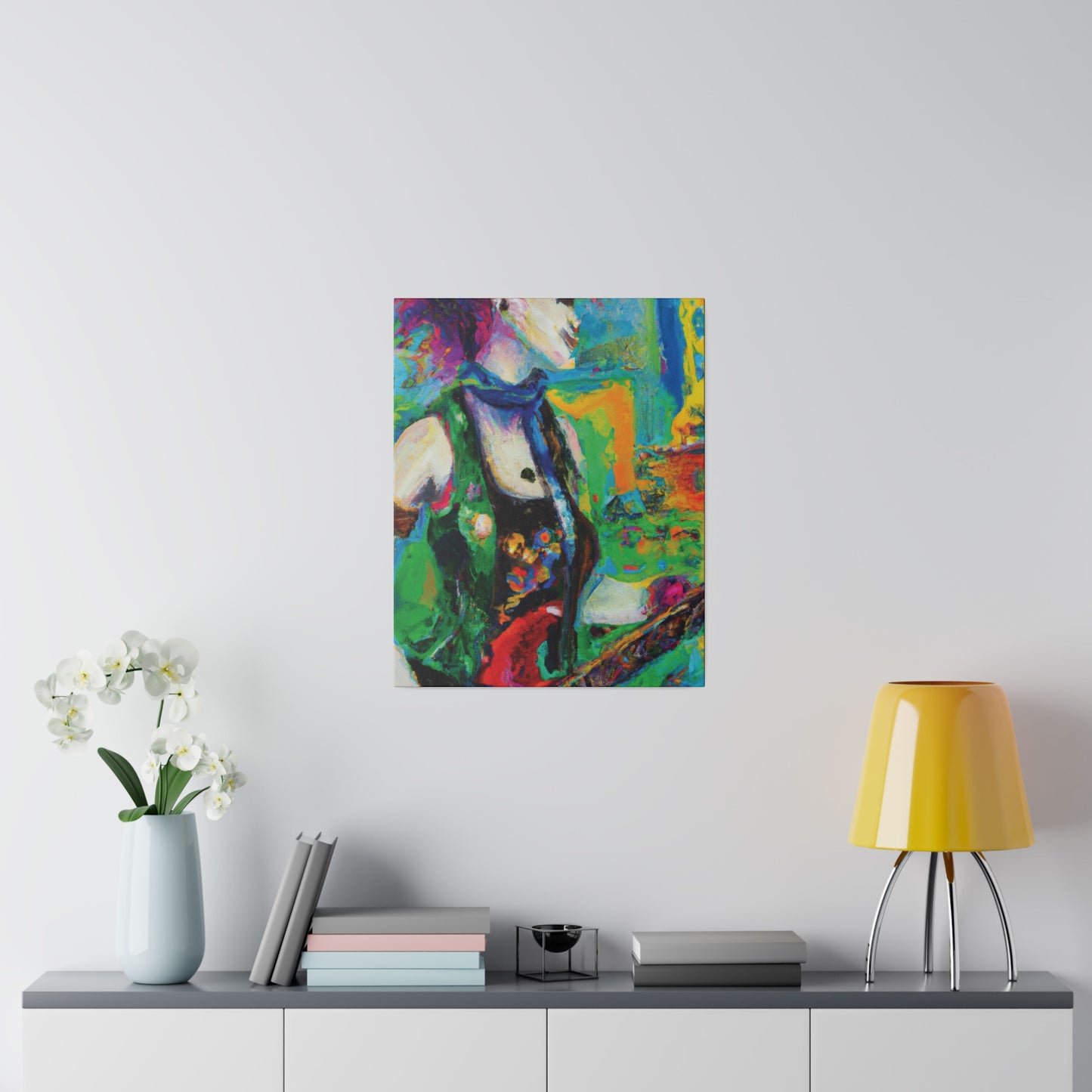 3467C - Rockstar Oil Painting Style Print | Poster | Home Decor | Wall Art | Music Art | Canvas