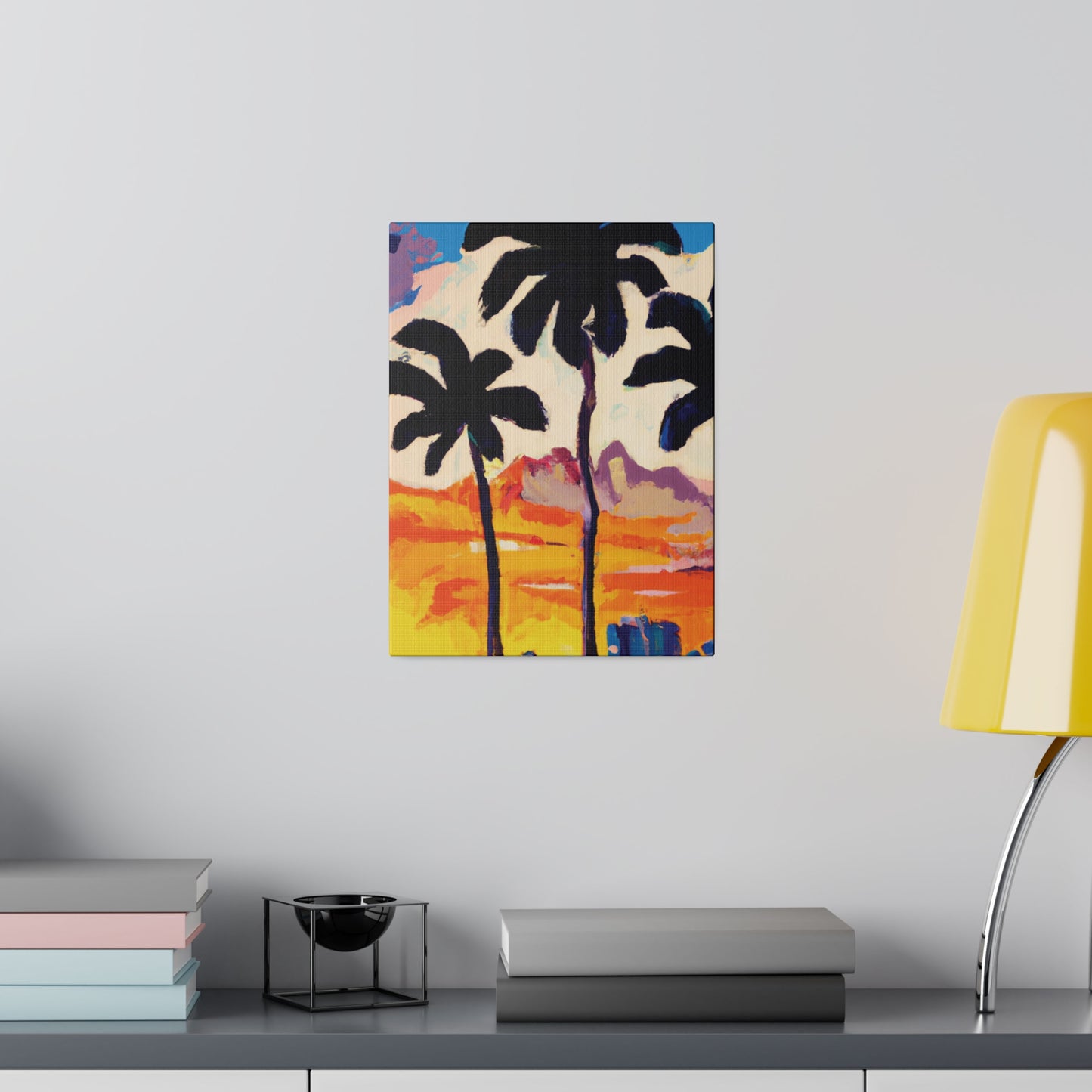 6586K - Miami Beach Sunset Painting Print | Miami | Beach | Sunset | Poster | Home Decor | Wall Art | Canvas