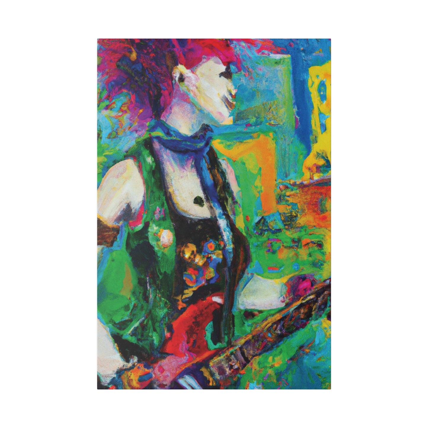 3467C - Rockstar Oil Painting Style Print | Poster | Home Decor | Wall Art | Music Art | Canvas