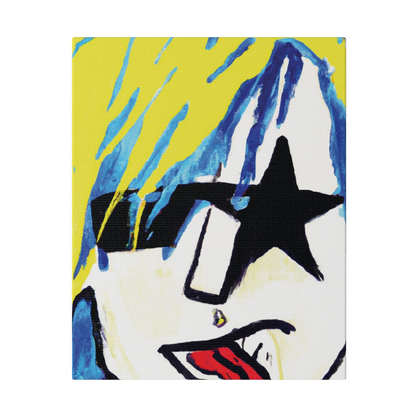 8584V - Rockstar Painting Print | Face | Abstract | Poster | Home Decor | Wall Art | Music Art | Canvas