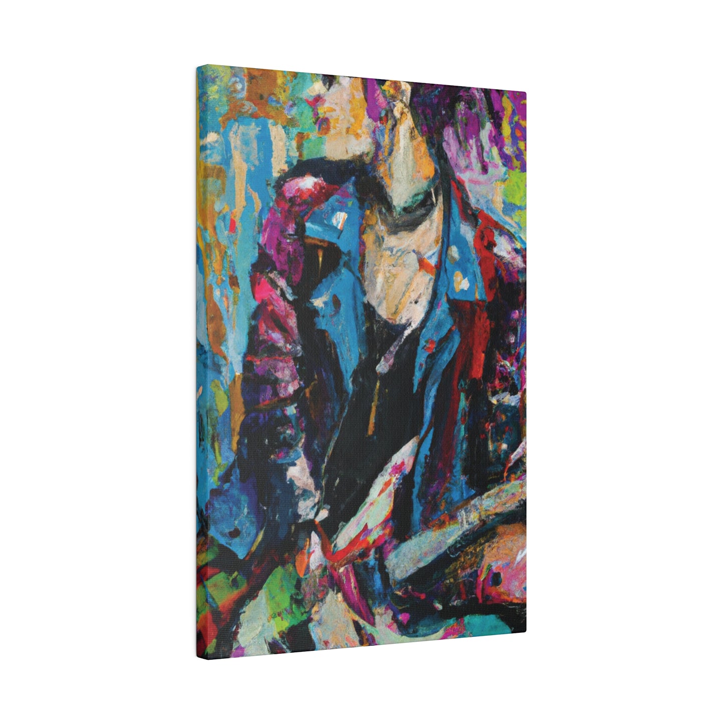 9653F - Rockstar Oil Painting Style Print | Poster | Home Decor | Wall Art | Music Art | Canvas