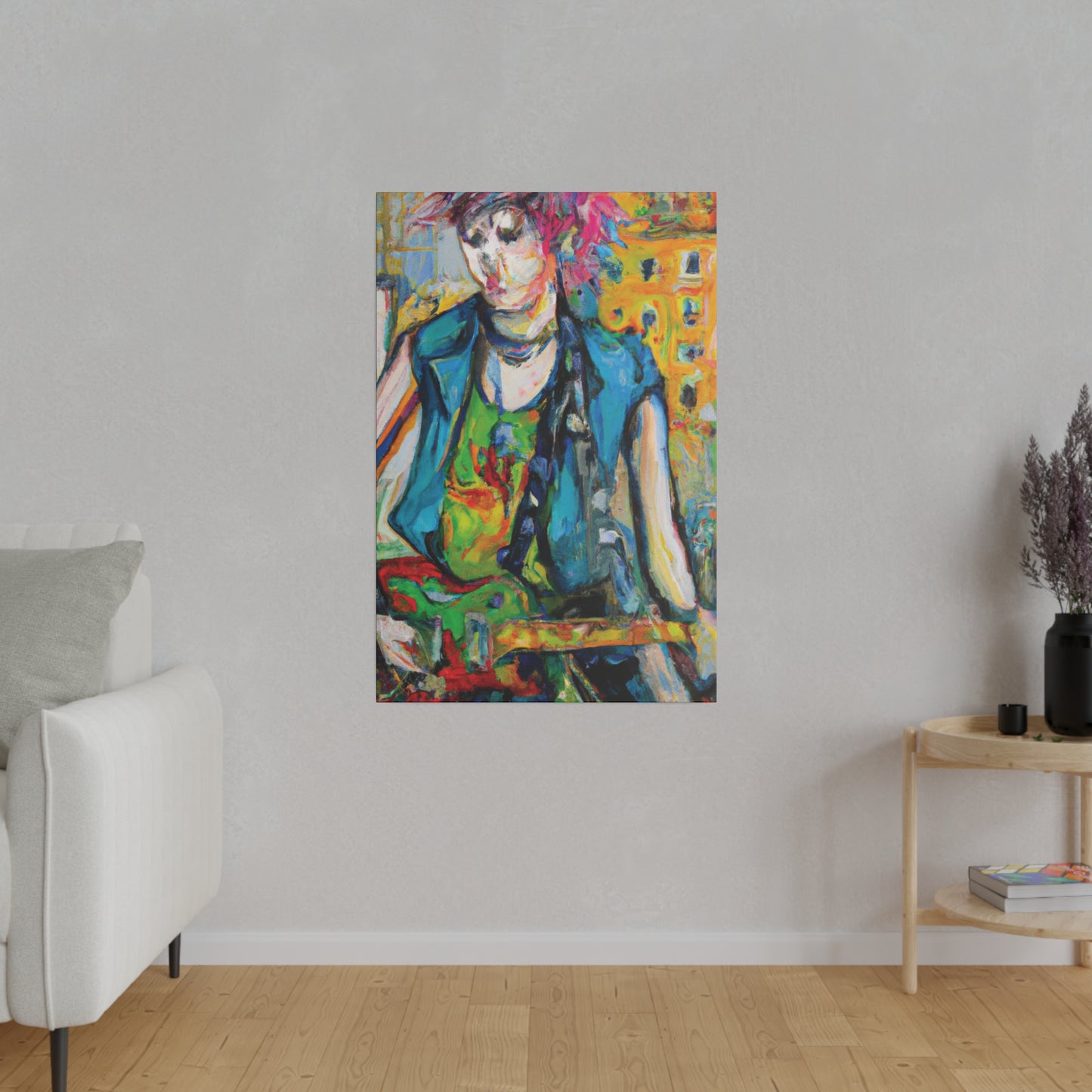 5368N - Rockstar Oil Painting Style Print | Poster | Home Decor | Wall Art | Music Art | Canvas