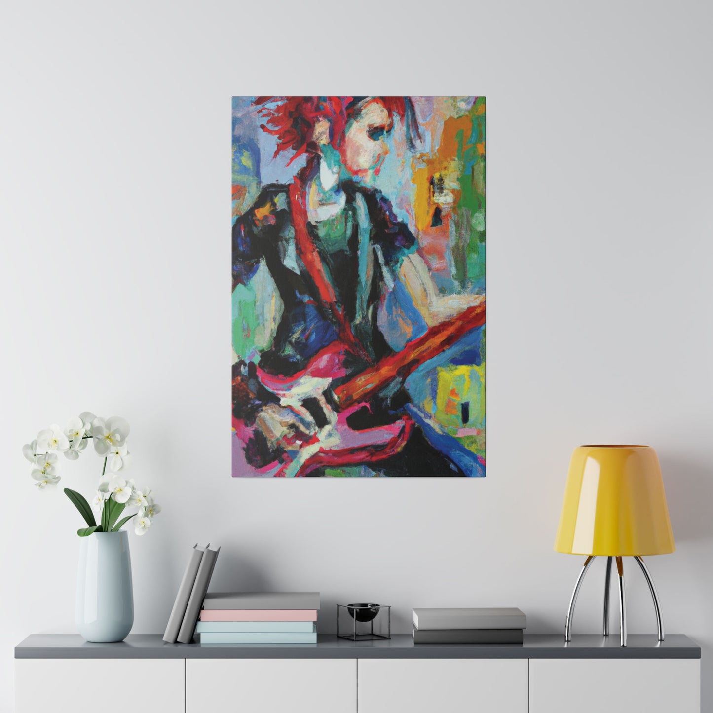 7837X - Rockstar Oil Painting Style Print | Poster | Home Decor | Wall Art | Music Art | Canvas