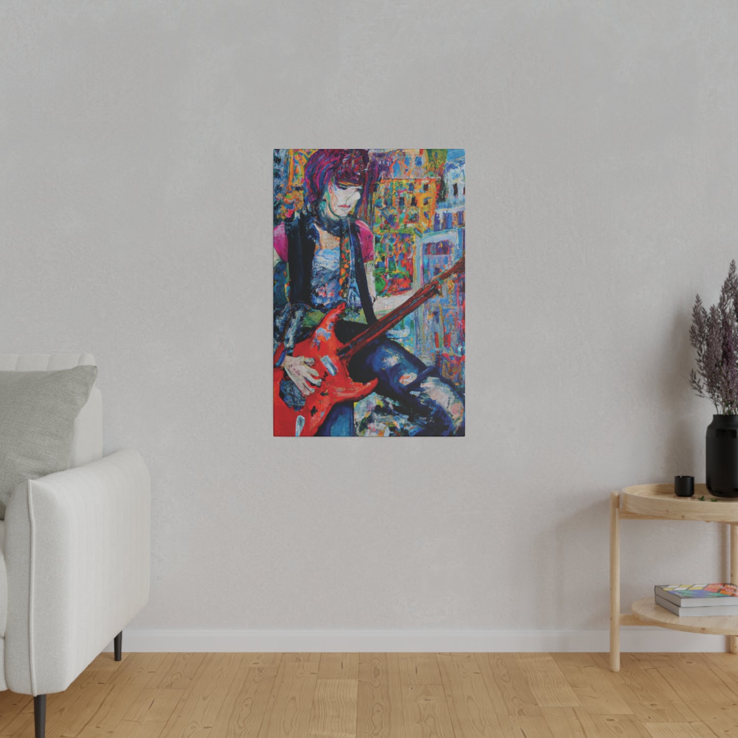 7661H - Rockstar Oil Painting Style Print | Poster | Home Decor | Wall Art | Music Art | Canvas