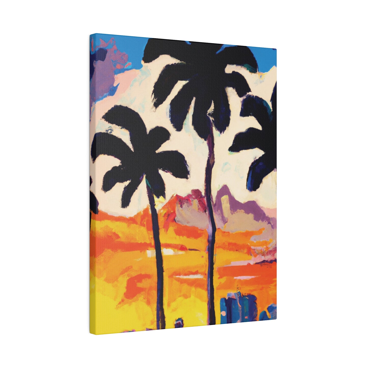 6586K - Miami Beach Sunset Painting Print | Miami | Beach | Sunset | Poster | Home Decor | Wall Art | Canvas