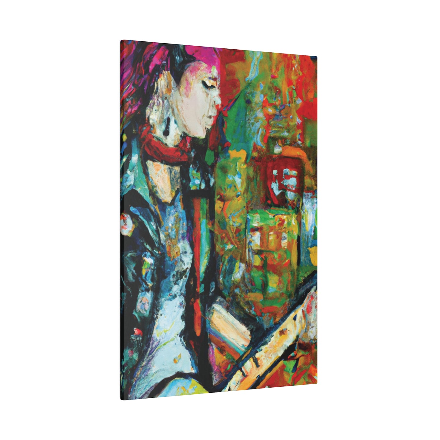 7134Y - Rockstar Oil Painting Style Print | Poster | Home Decor | Wall Art | Music Art | Canvas