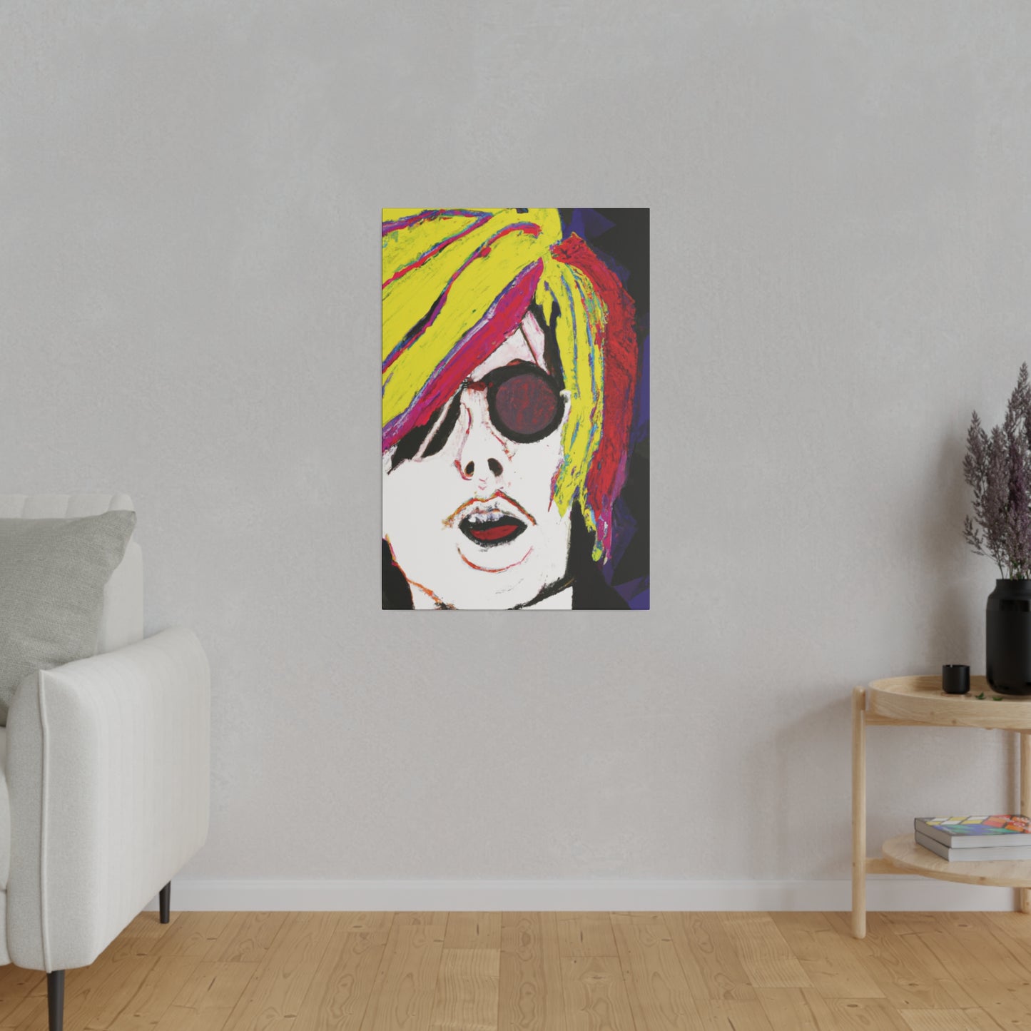 1273Y - Rockstar Painting Print | Face | Abstract | Poster | Home Decor | Wall Art | Music Art | Canvas