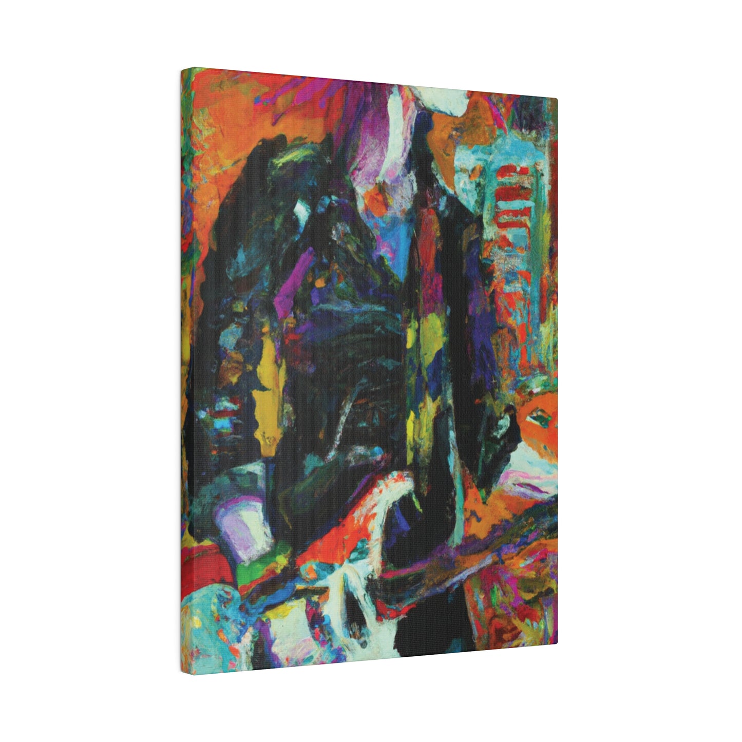 8673Z - Rockstar Oil Painting Style Print | Poster | Home Decor | Wall Art | Music Art | Canvas