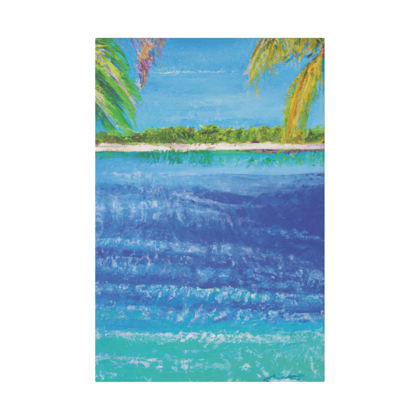 5045T - Bahamas Ocean Painting Print | Bahamas | Ocean | Beach | Poster | Home Decor | Wall Art | Canvas