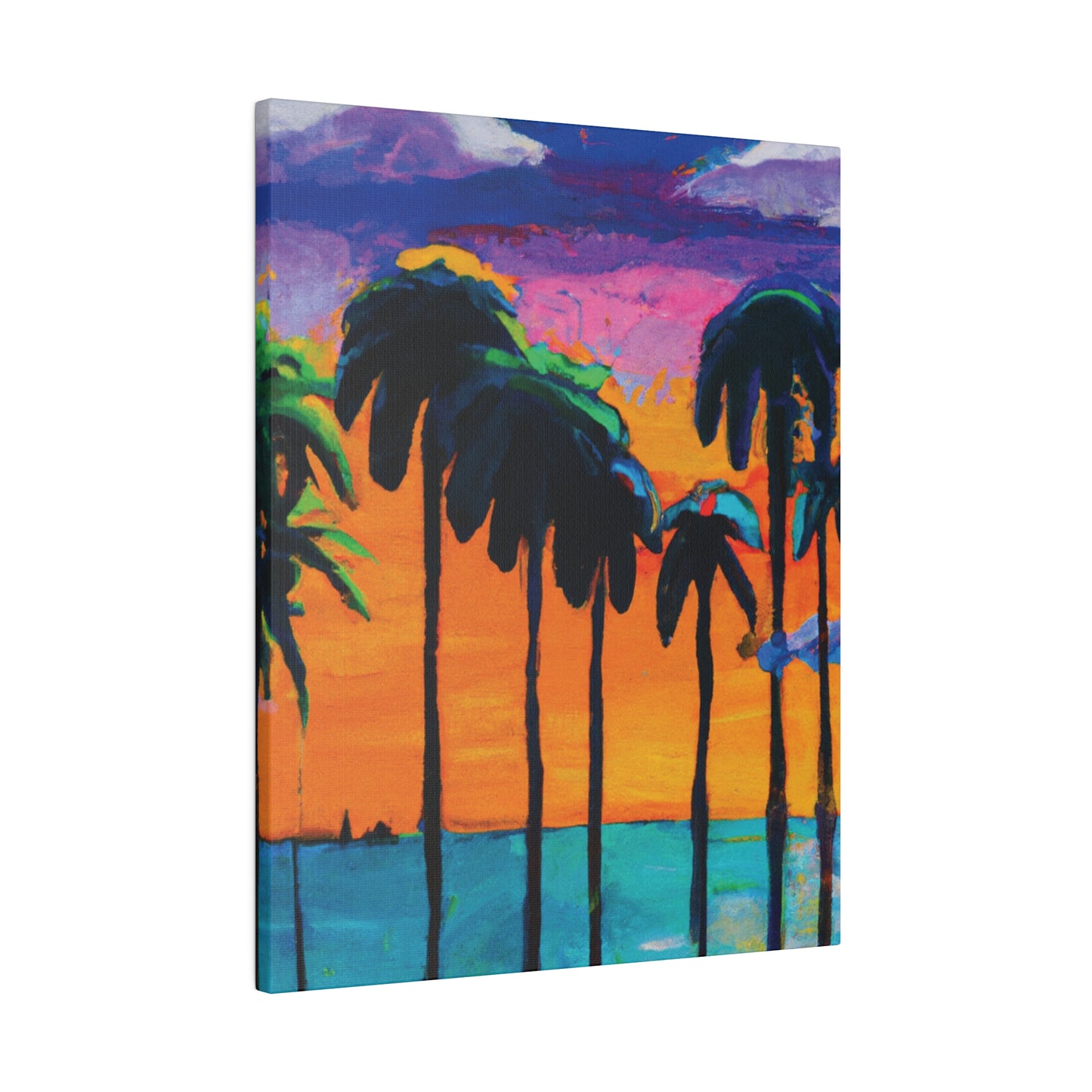 9331M - Miami Beach Sunset Painting Print | Miami | Beach | Sunset | Poster | Home Decor | Wall Art | Canvas