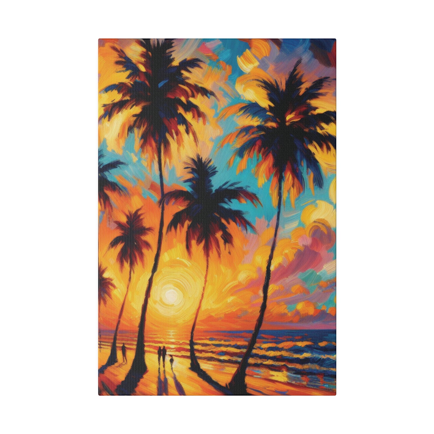 6374J - miami beach art, sunset background, ocean art work, beach art work, sunset designs, miami beach painting, miami beach print