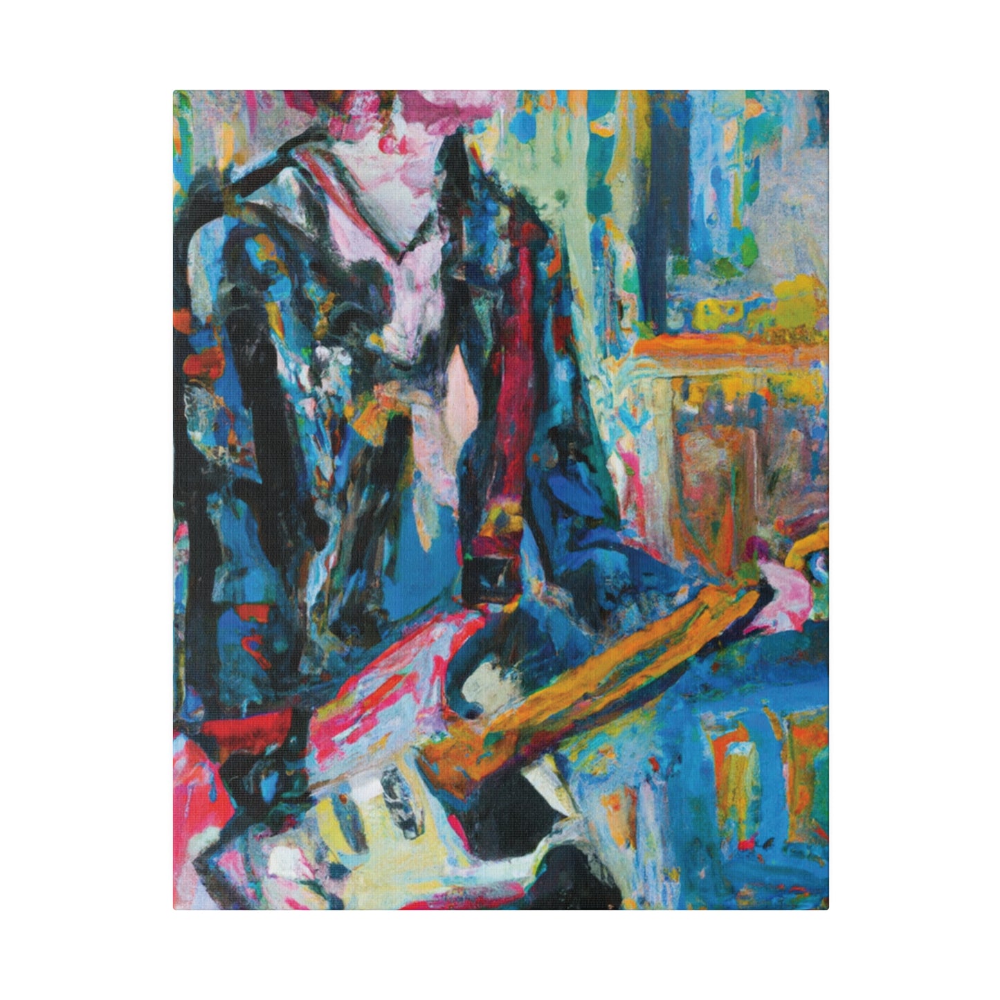 4712U - Rockstar Oil Painting Style Print | Poster | Home Decor | Wall Art | Music Art | Canvas