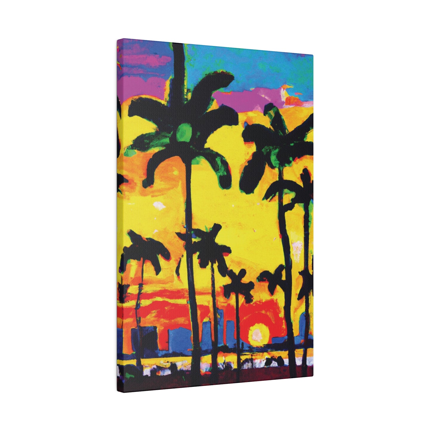 9497Z - Miami Beach Sunset Painting Print | Miami | Beach | Sunset | Poster | Home Decor | Wall Art | Canvas