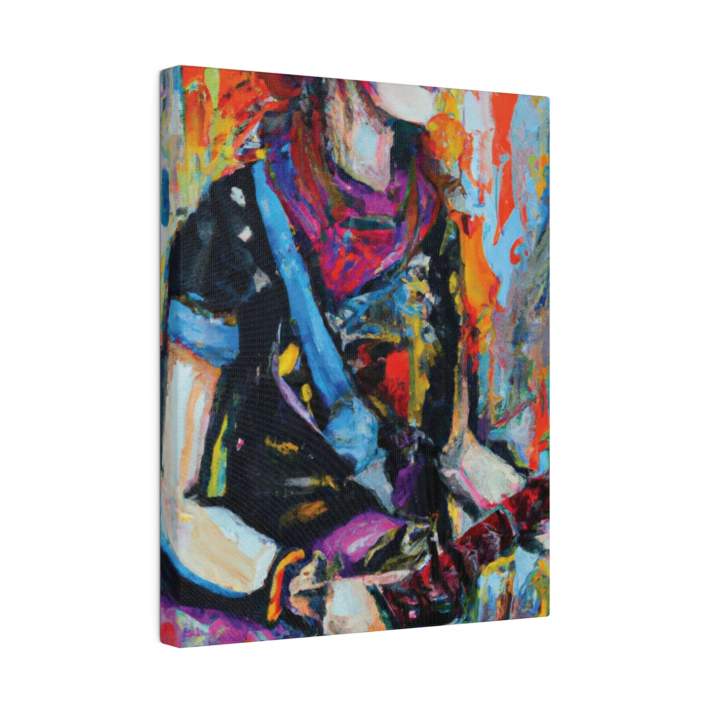 4384O - Rockstar Oil Painting Style Print | Poster | Home Decor | Wall Art | Music Art | Canvas