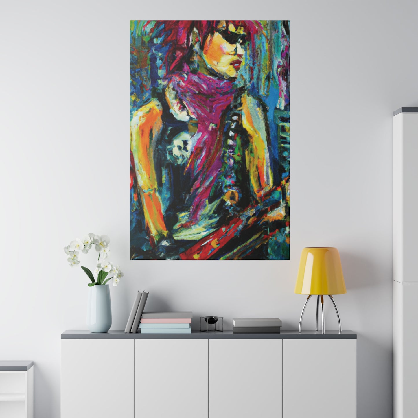 4264P - Rockstar Oil Painting Style Print | Poster | Home Decor | Wall Art | Music Art | Canvas