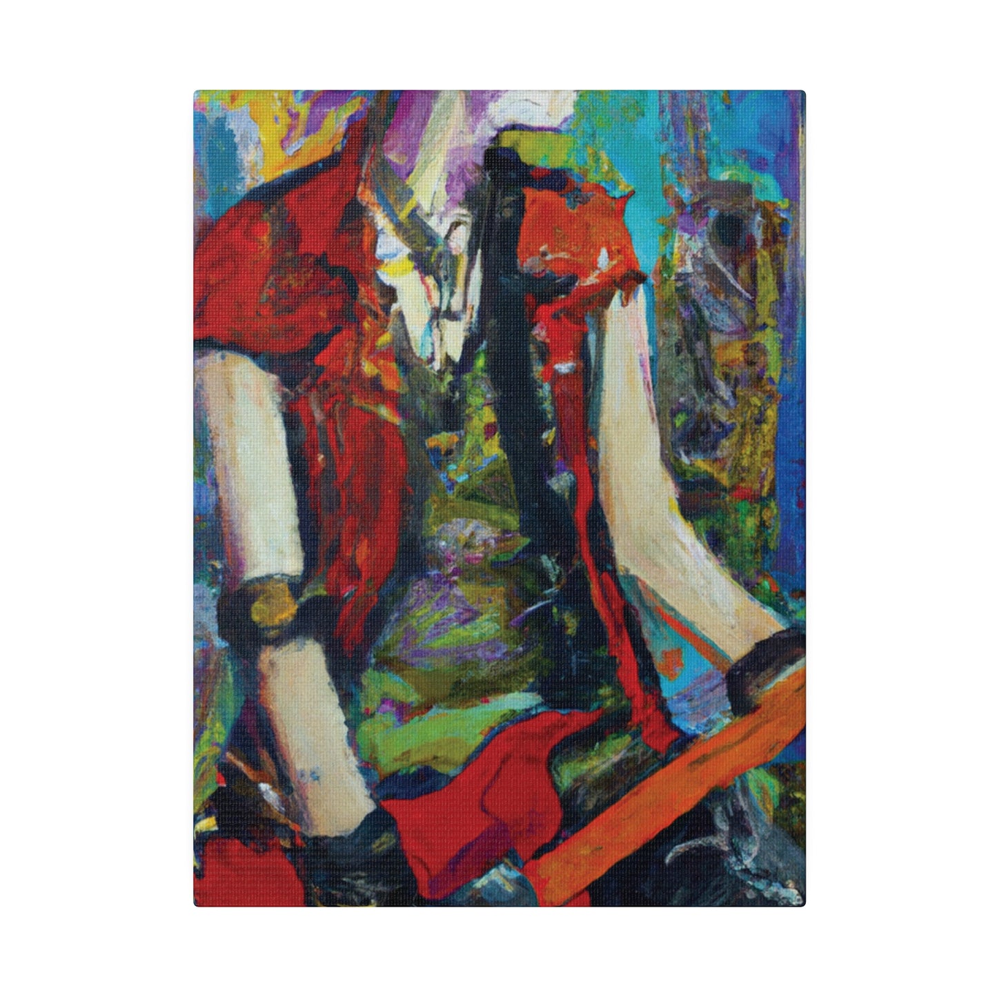 2205O - Rockstar Oil Painting Style Print | Poster | Home Decor | Wall Art | Music Art | Canvas