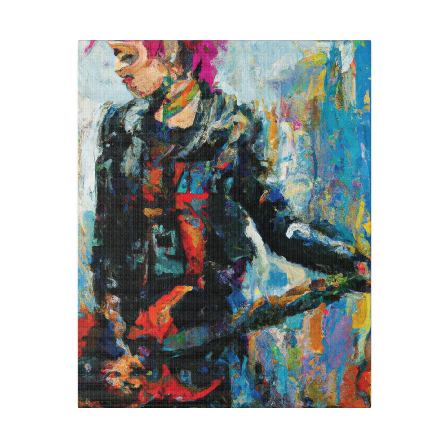 5258U - Rockstar Oil Painting Style Print | Poster | Home Decor | Wall Art | Music Art | Canvas