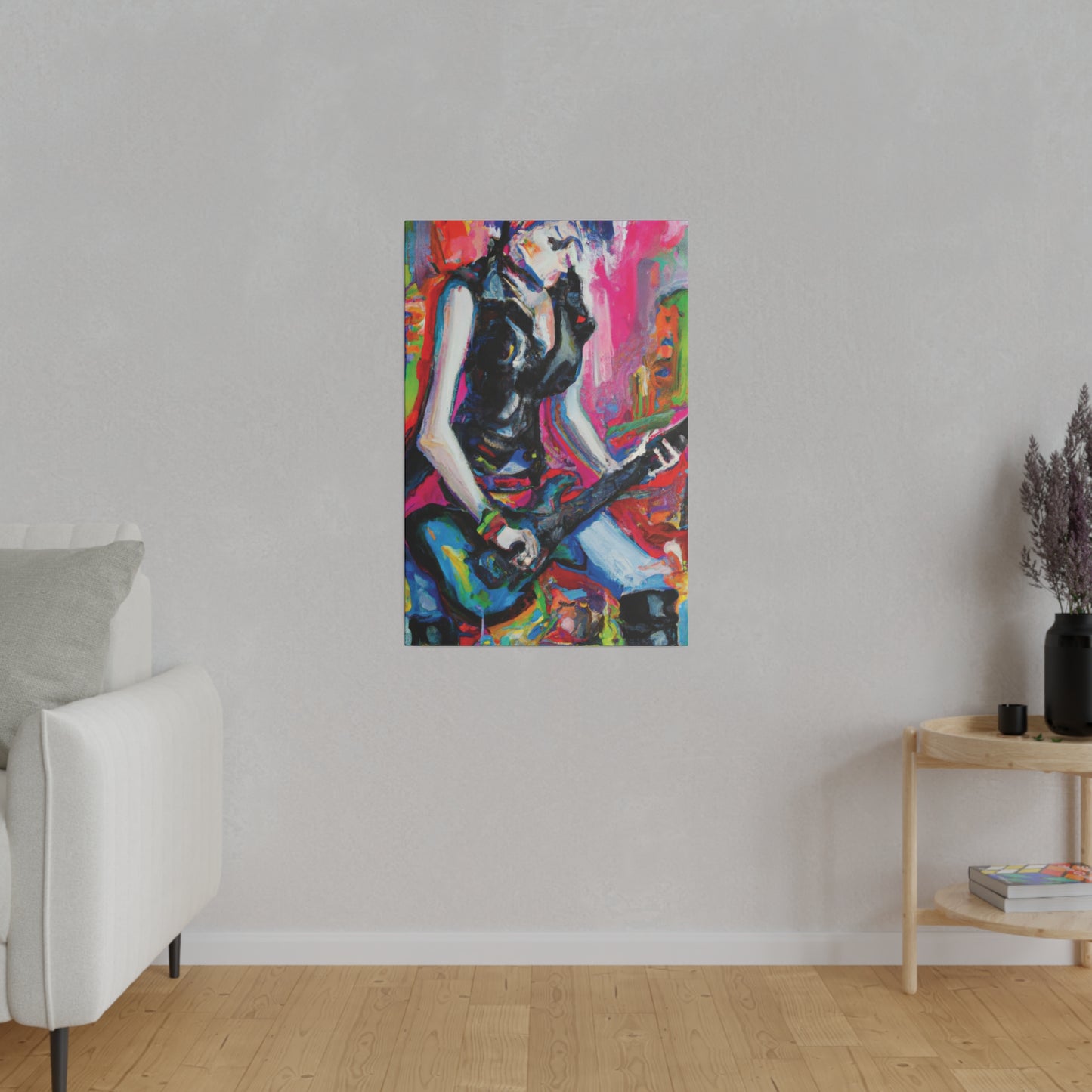 795W - Rockstar Oil Painting Style Print | Poster | Home Decor | Wall Art | Music Art | Canvas