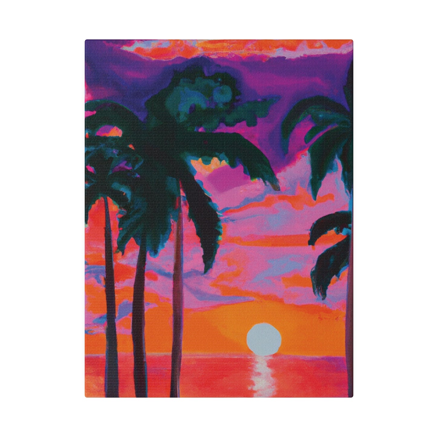 2189Z - Miami Beach Sunset Painting Print | Miami | Beach | Sunset | Poster | Home Decor | Wall Art | Canvas