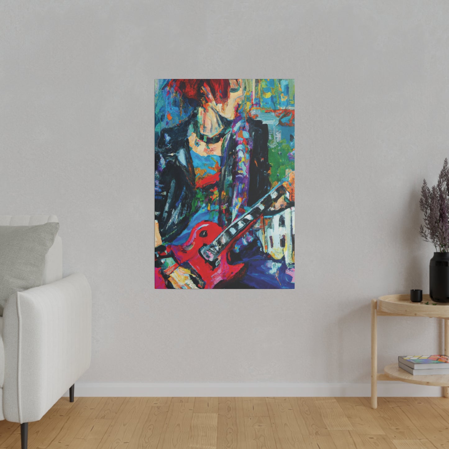 814T - Rockstar Oil Painting Style Print | Poster | Home Decor | Wall Art | Music Art | Canvas