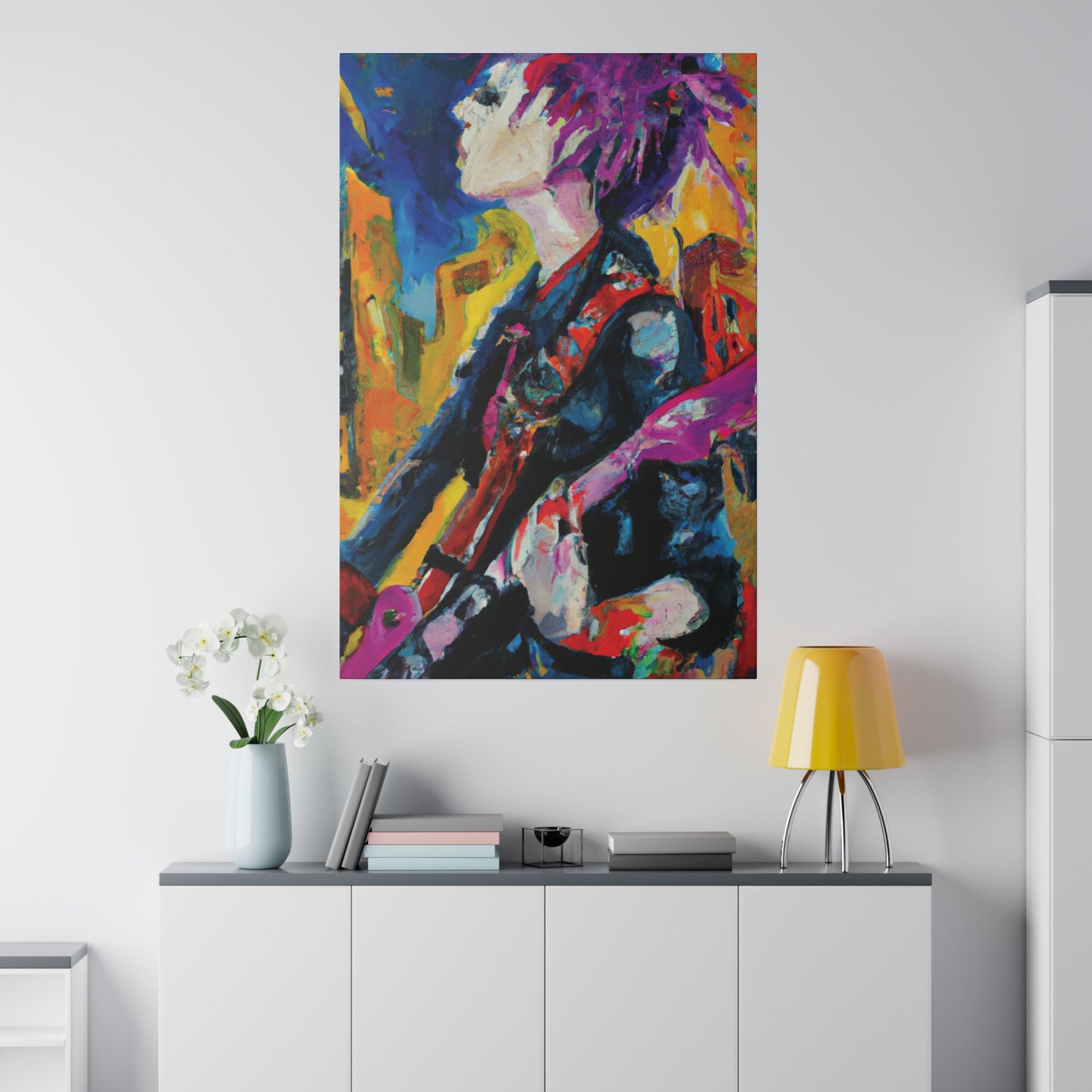 8245D - Rockstar Oil Painting Style Print | Poster | Home Decor | Wall Art | Music Art | Canvas