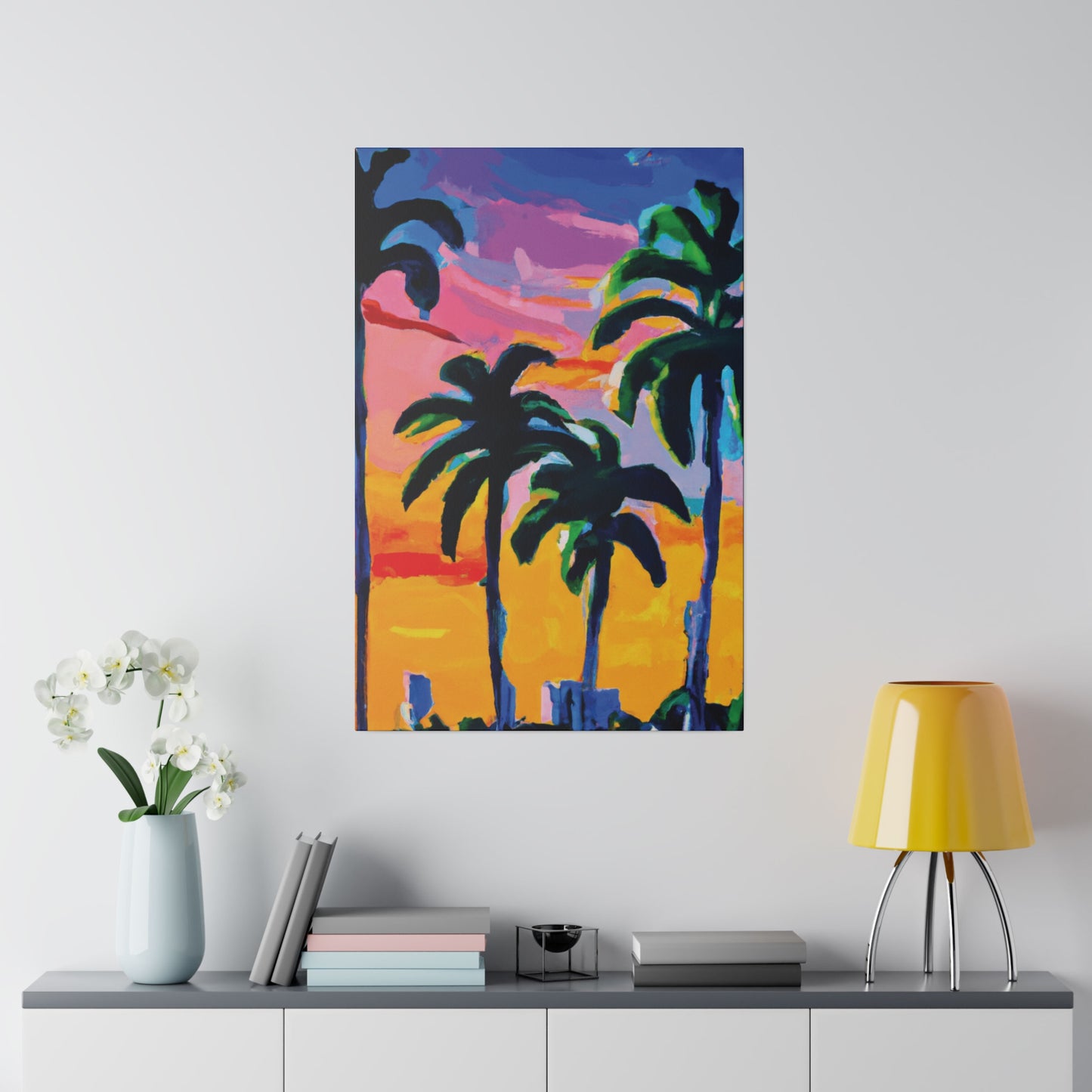 7409P - Miami Beach Sunset Painting Print | Miami | Beach | Sunset | Poster | Home Decor | Wall Art | Canvas