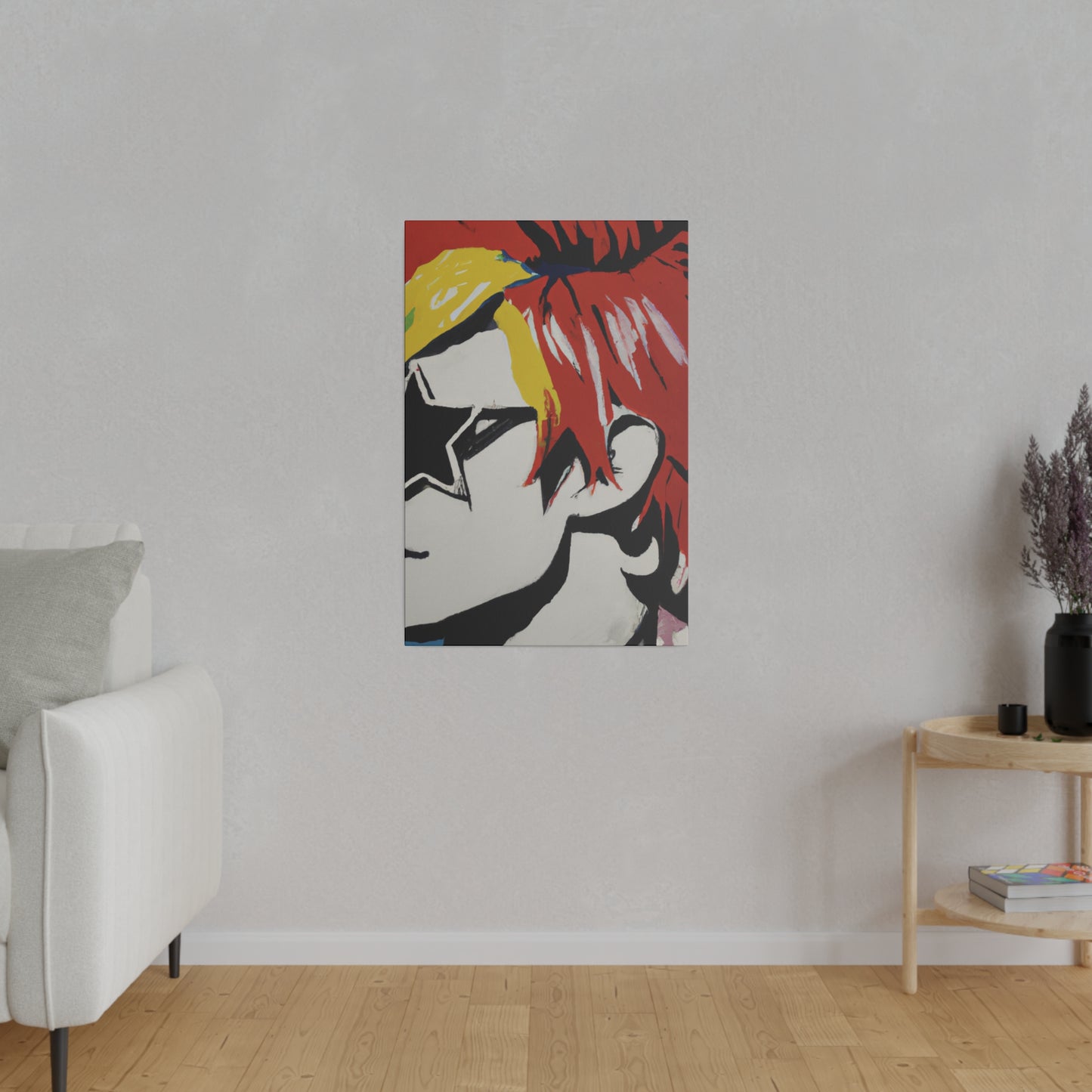 2697V - Rockstar Painting Print | Face | Abstract | Poster | Home Decor | Wall Art | Music Art | Canvas