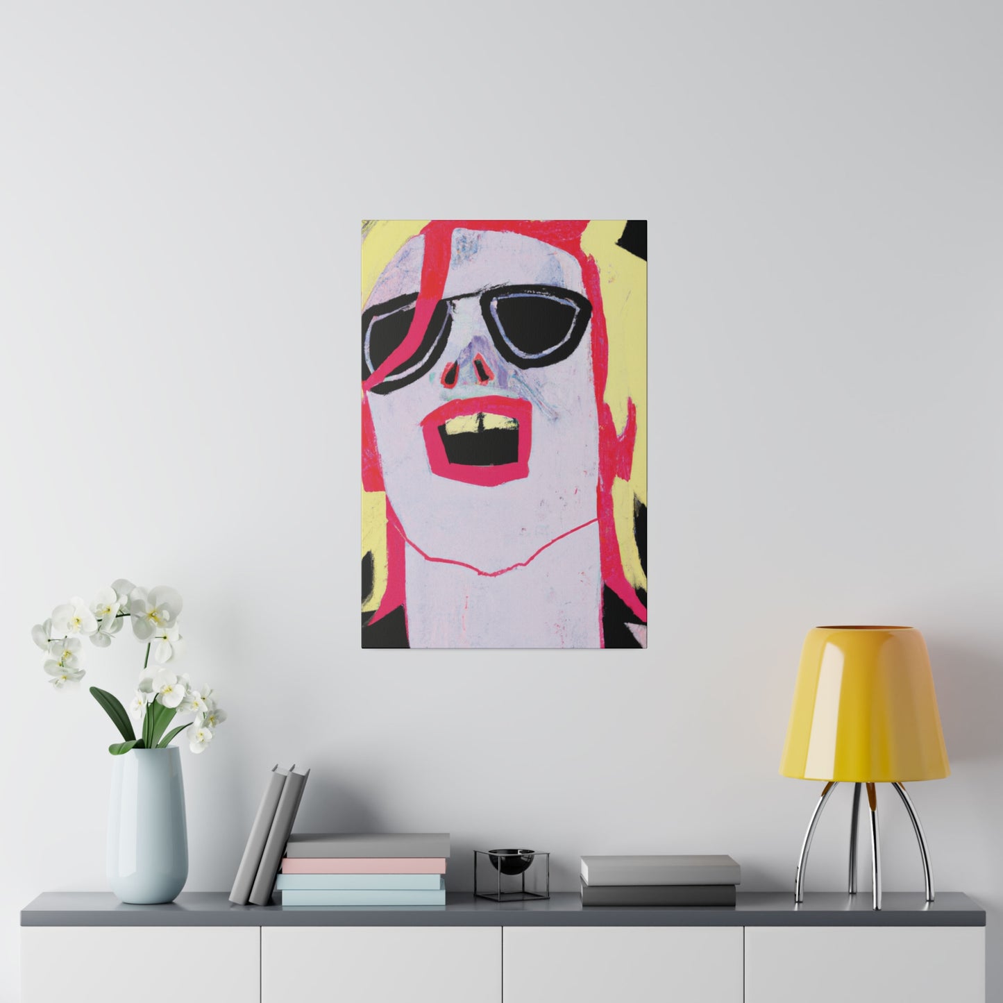 6233M - Rockstar Painting Print | Face | Abstract | Poster | Home Decor | Wall Art | Music Art | Canvas