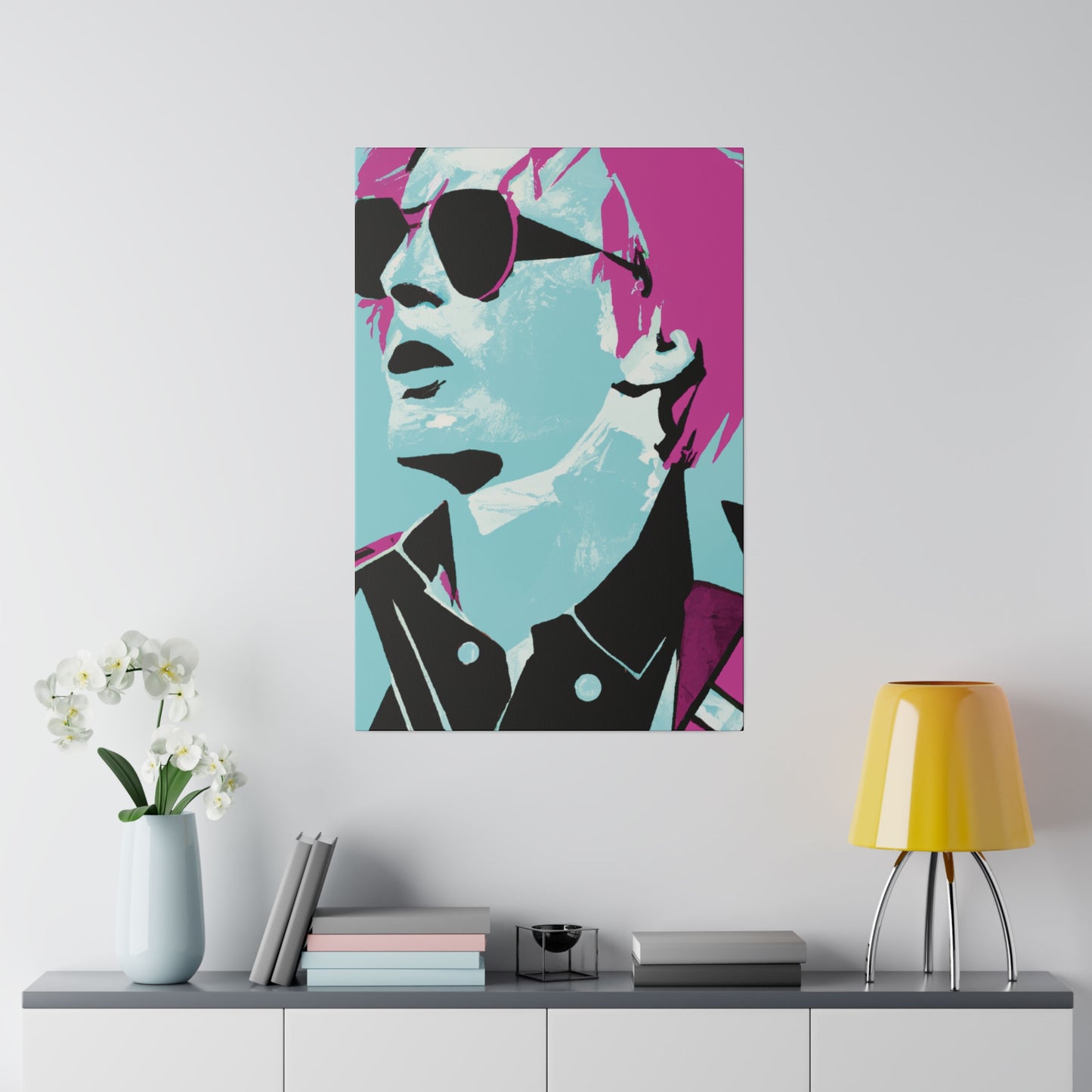 2741A - Rockstar Painting Print | Face | Abstract | Poster | Home Decor | Wall Art | Music Art | Canvas