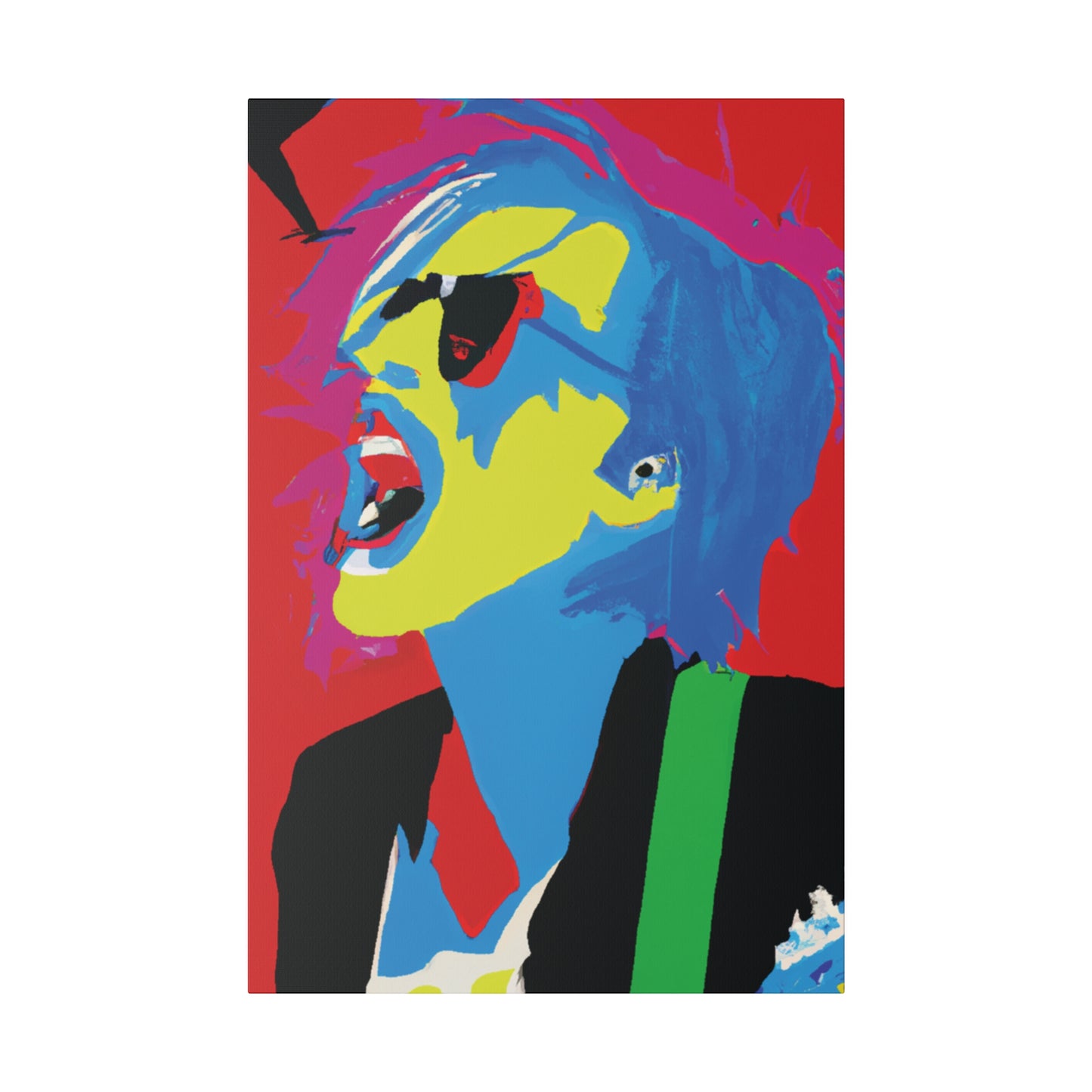 7805M - Rockstar Painting Print | Face | Abstract | Poster | Home Decor | Wall Art | Music Art | Canvas