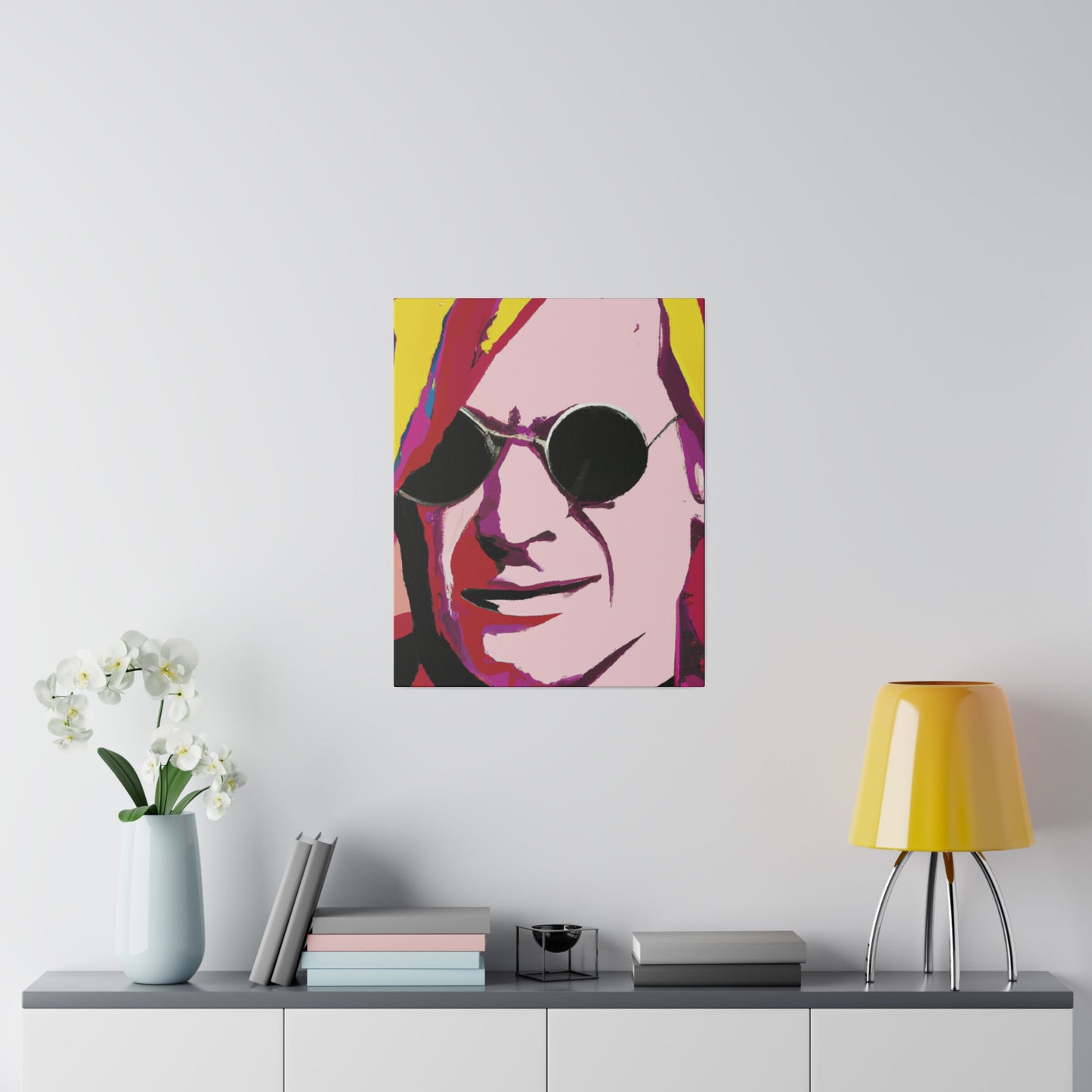 4125F - Rockstar Painting Print | Face | Abstract | Poster | Home Decor | Wall Art | Music Art | Canvas