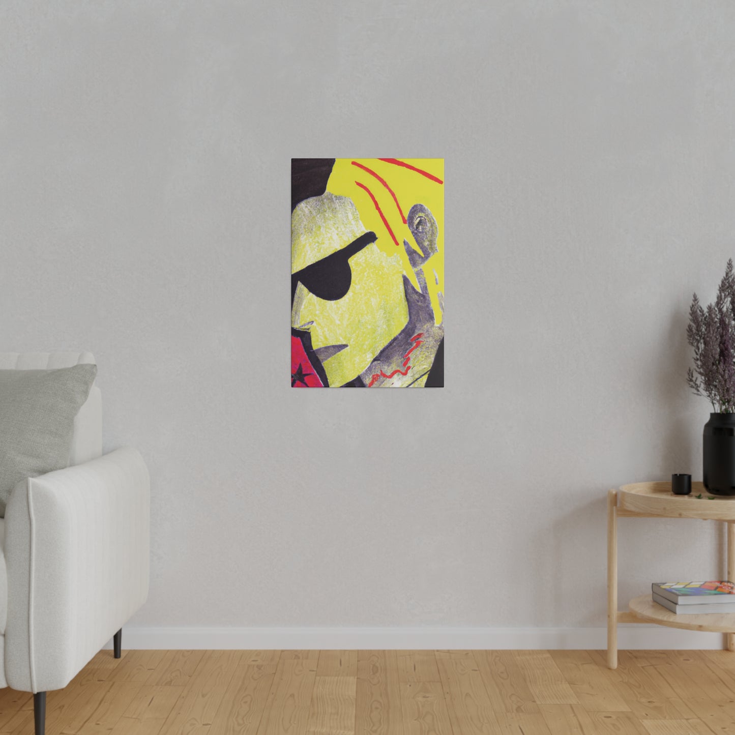 2942F - Rockstar Painting Print | Face | Abstract | Poster | Home Decor | Wall Art | Music Art | Canvas