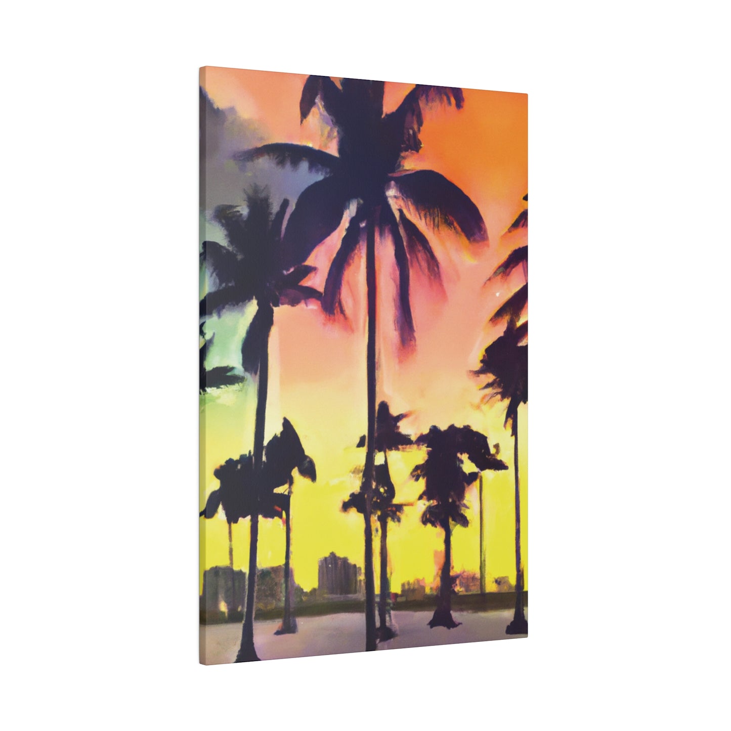 5608P - Miami Beach Sunset Painting Print | Miami | Beach | Sunset | Poster | Home Decor | Wall Art | Canvas