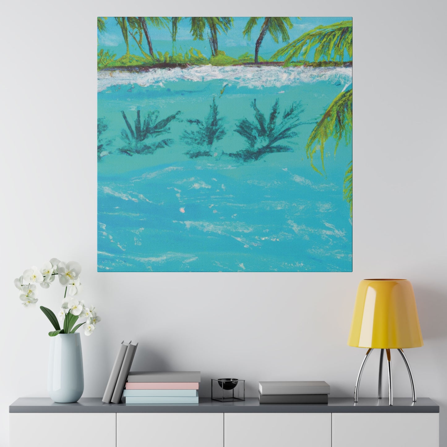 8321K - Bahamas Ocean Painting Print | Bahamas | Ocean | Beach | Poster | Home Decor | Wall Art | Canvas