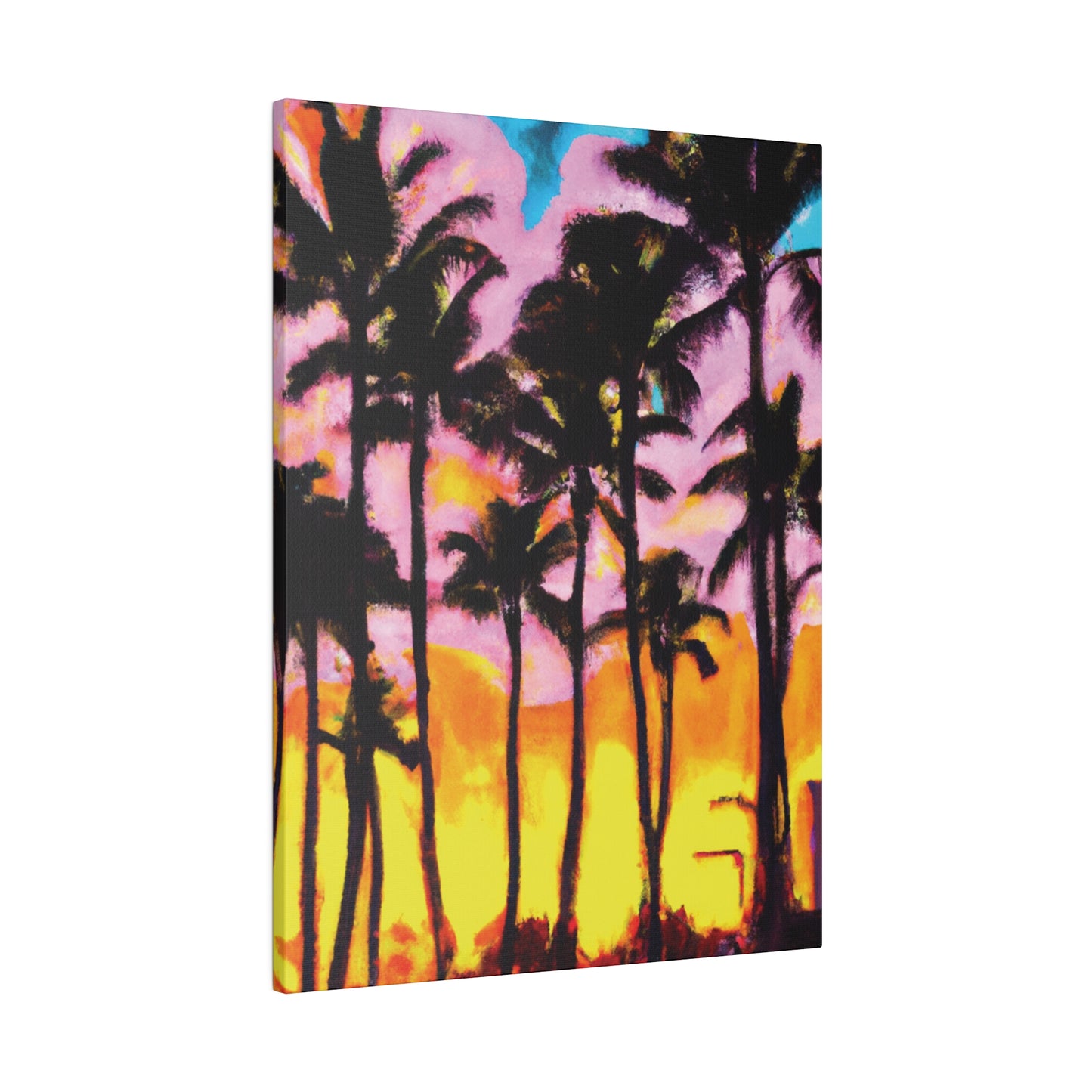 6202Q - Miami Beach Sunset Painting Print | Miami | Beach | Sunset | Poster | Home Decor | Wall Art | Canvas