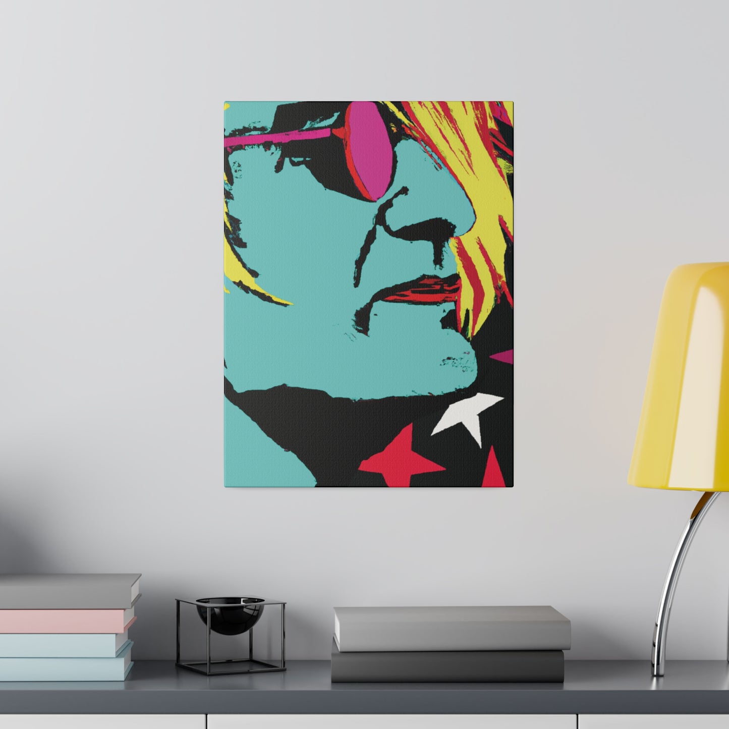 9486Q - Rockstar Painting Print | Face | Abstract | Poster | Home Decor | Wall Art | Music Art | Canvas