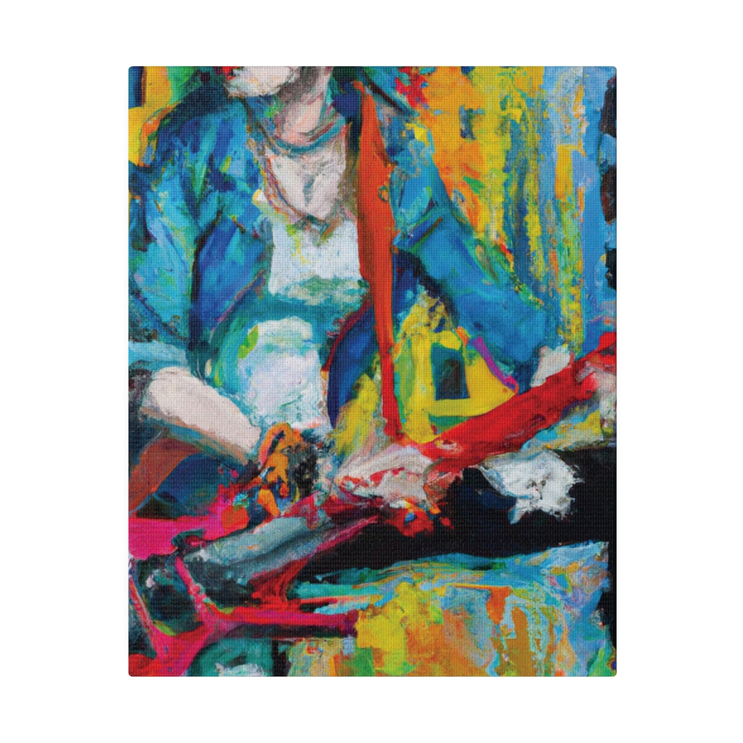 845K - Rockstar Oil Painting Style Print | Poster | Home Decor | Wall Art | Music Art | Canvas