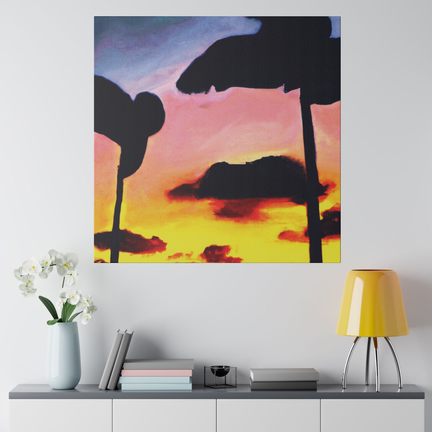 7515G - Miami Beach Sunset Painting Print | Miami | Beach | Sunset | Poster | Home Decor | Wall Art | Canvas