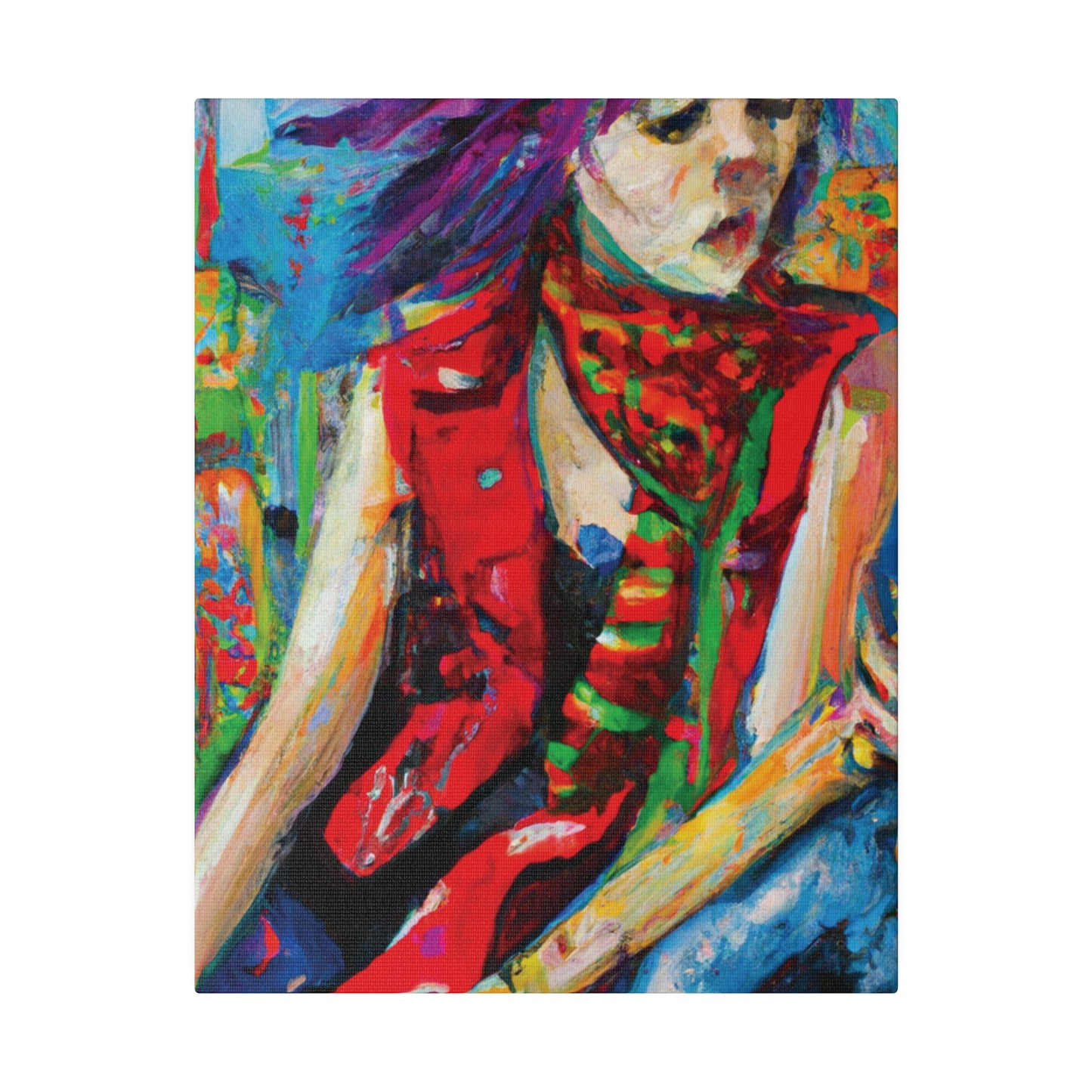 6732Q - Rockstar Oil Painting Style Print | Poster | Home Decor | Wall Art | Music Art | Canvas