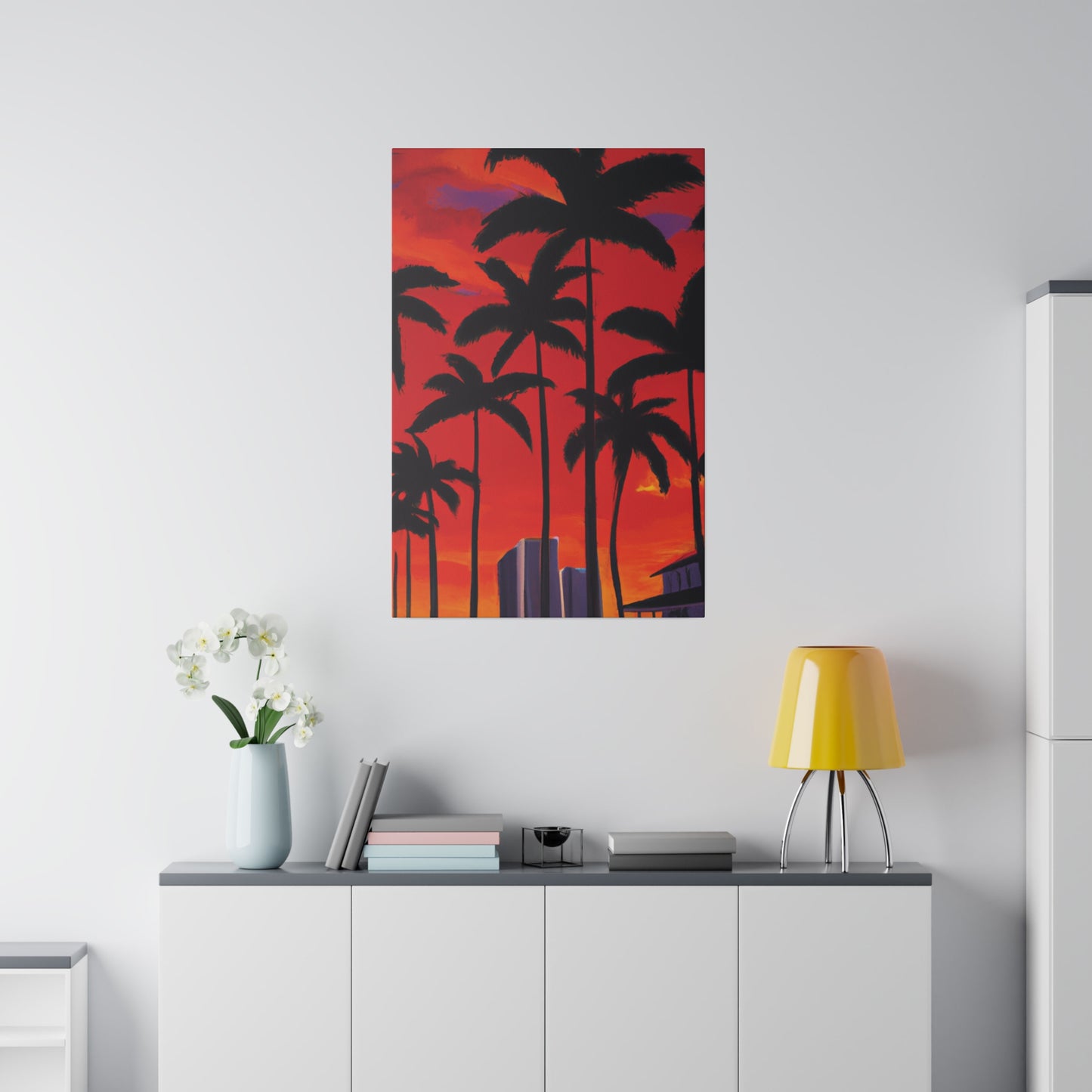 7261M - Miami Beach Sunset Painting Print | Miami | Beach | Sunset | Poster | Home Decor | Wall Art | Canvas