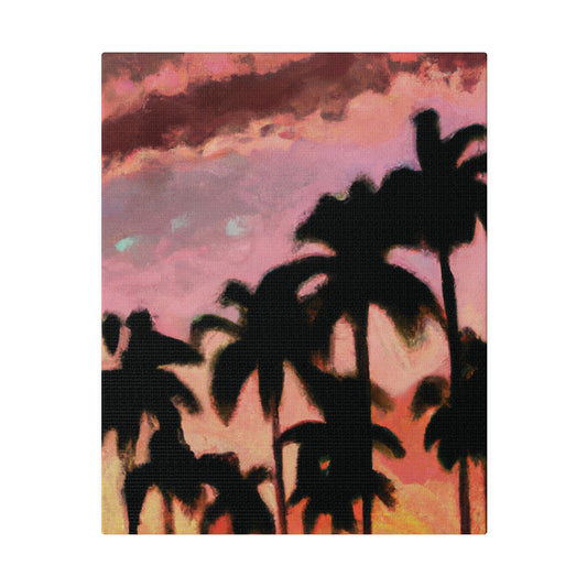 8559Q - Miami Beach Sunset Painting Print | Miami | Beach | Sunset | Poster | Home Decor | Wall Art | Canvas