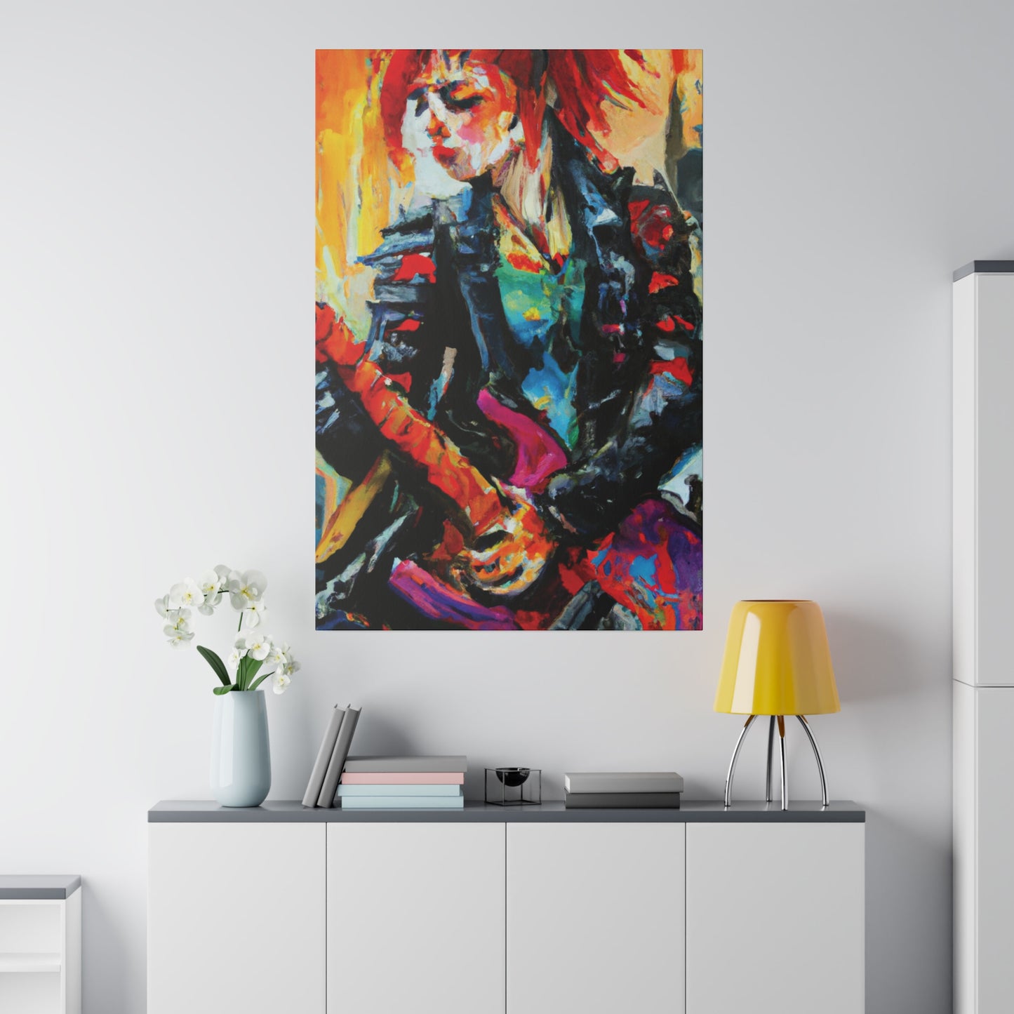 8596X - Rockstar Oil Painting Style Print | Poster | Home Decor | Wall Art | Music Art | Canvas