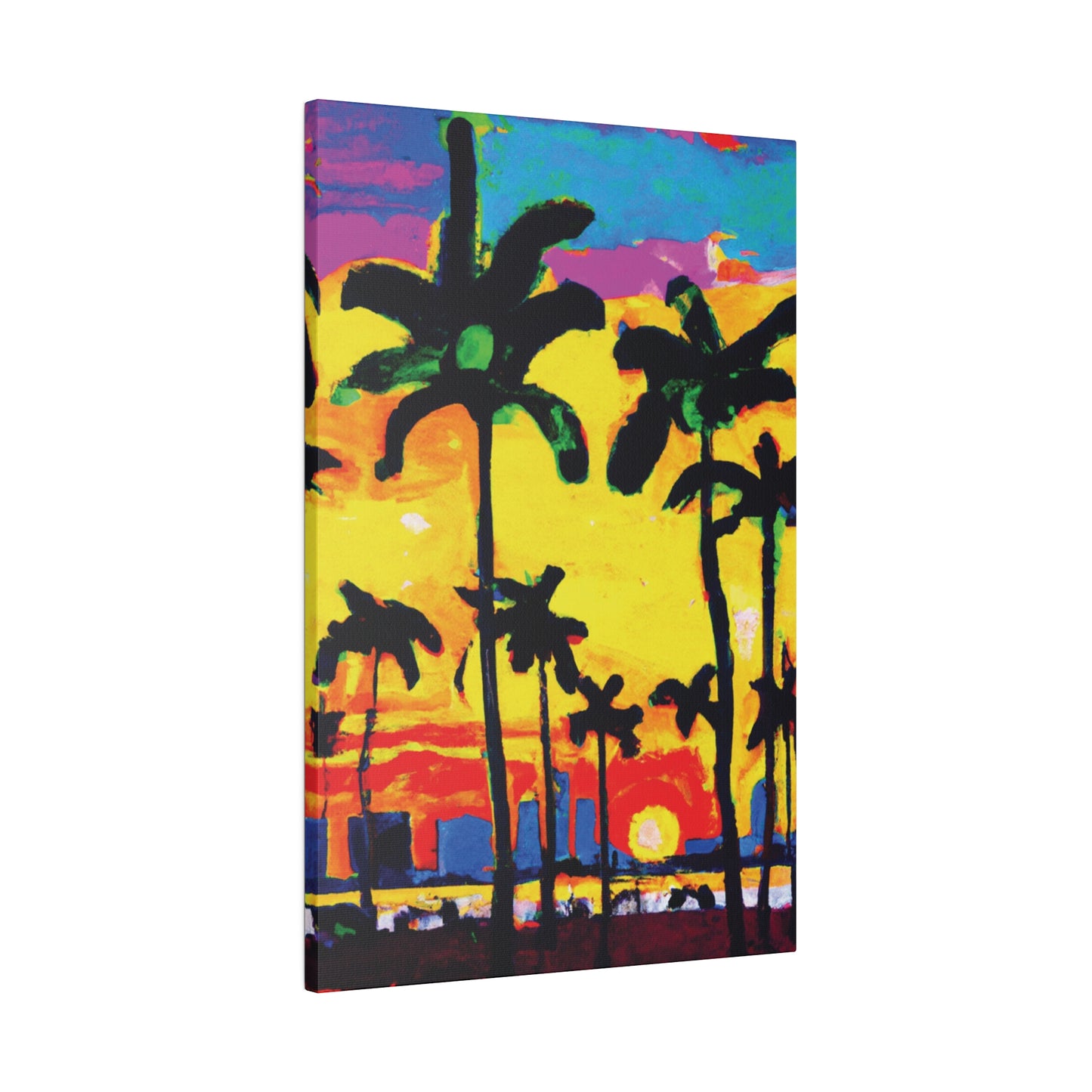 9497Z - Miami Beach Sunset Painting Print | Miami | Beach | Sunset | Poster | Home Decor | Wall Art | Canvas