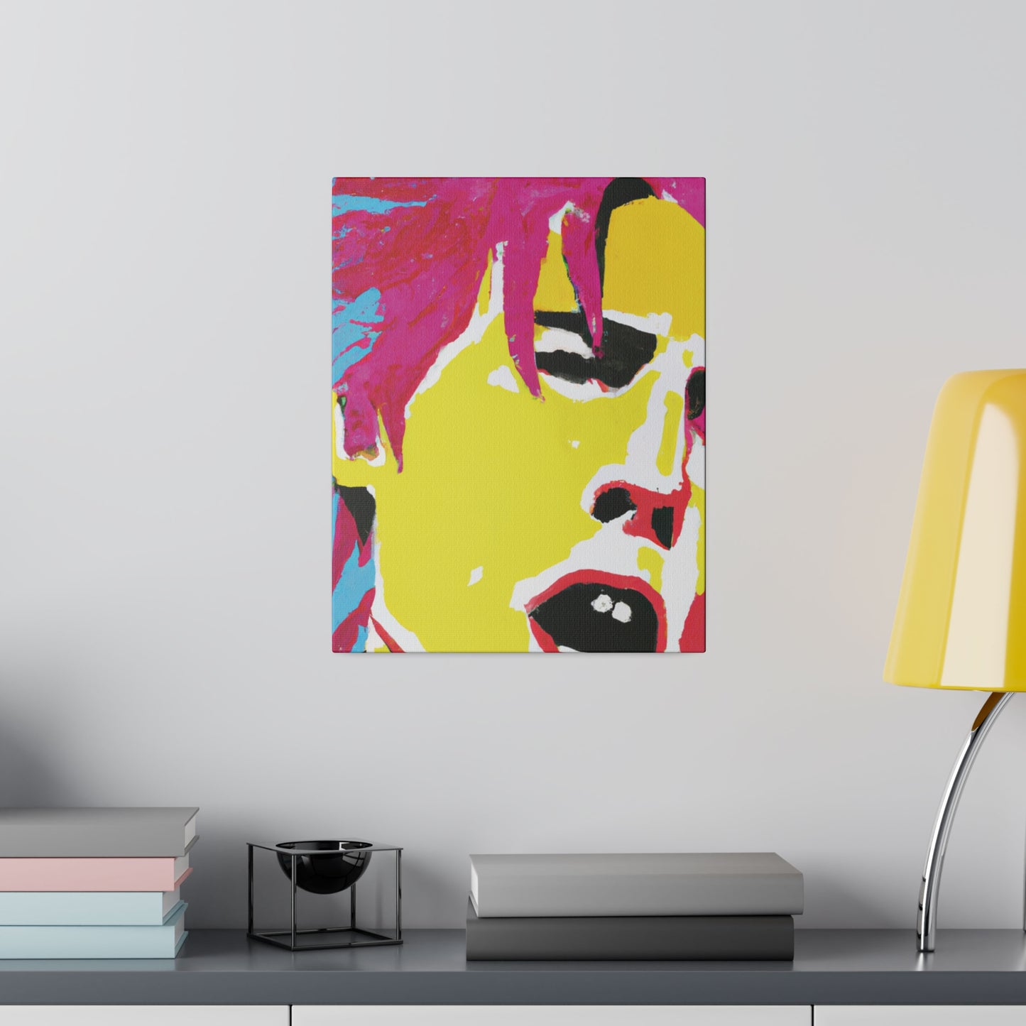 825J - Rockstar Painting Print | Face | Abstract | Poster | Home Decor | Wall Art | Music Art | Canvas