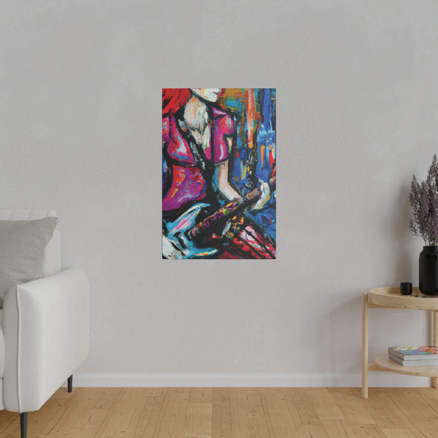 7166C - Rockstar Oil Painting Style Print | Poster | Home Decor | Wall Art | Music Art | Canvas