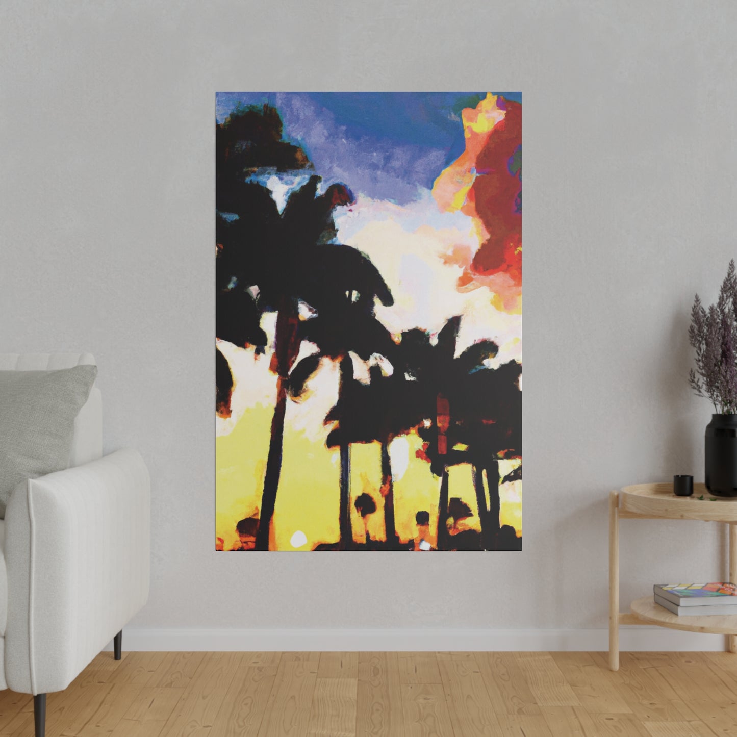 9127M - Miami Beach Sunset Painting Print | Miami | Beach | Sunset | Poster | Home Decor | Wall Art | Canvas