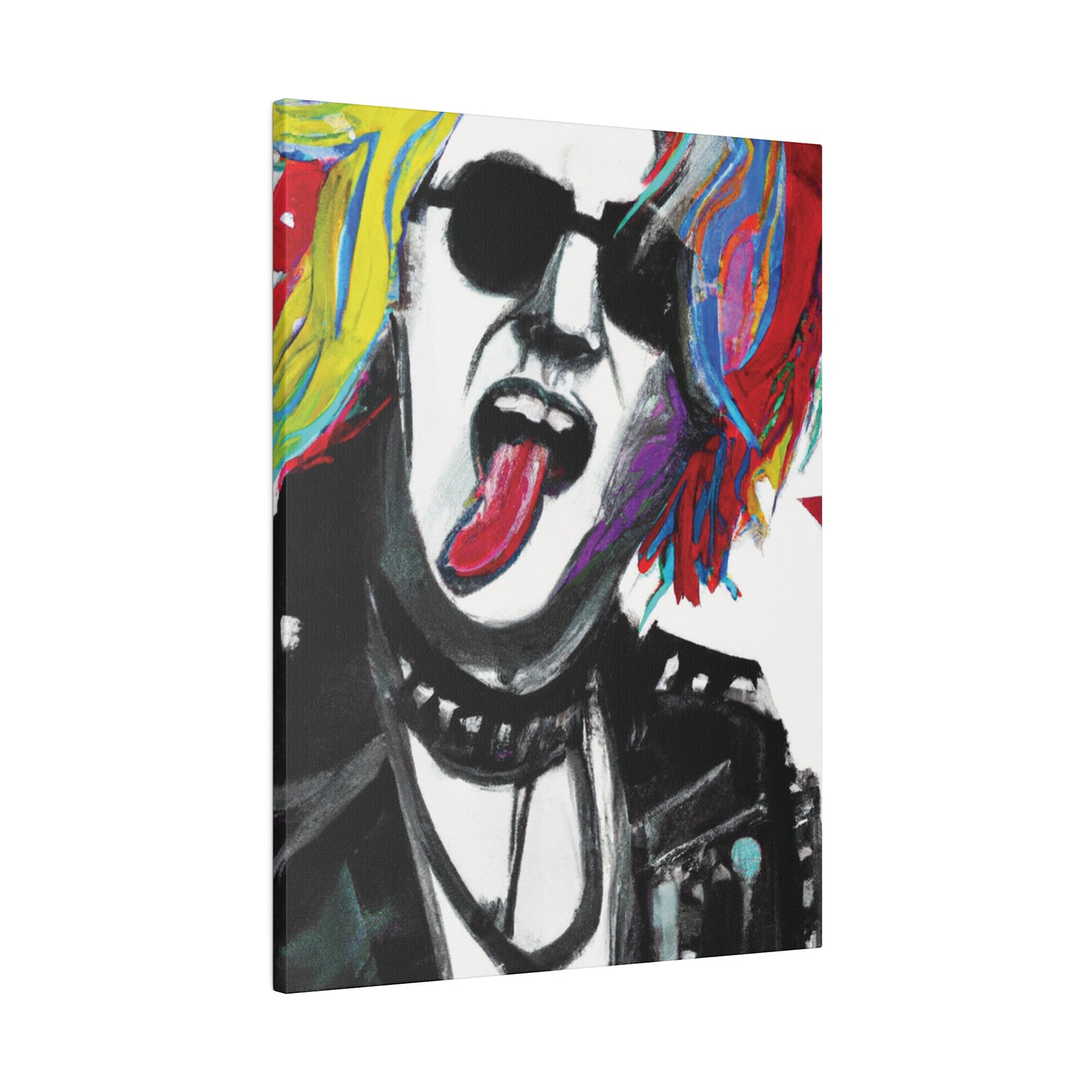 5679K - Rockstar Painting Print | Face | Abstract | Poster | Home Decor | Wall Art | Music Art | Canvas