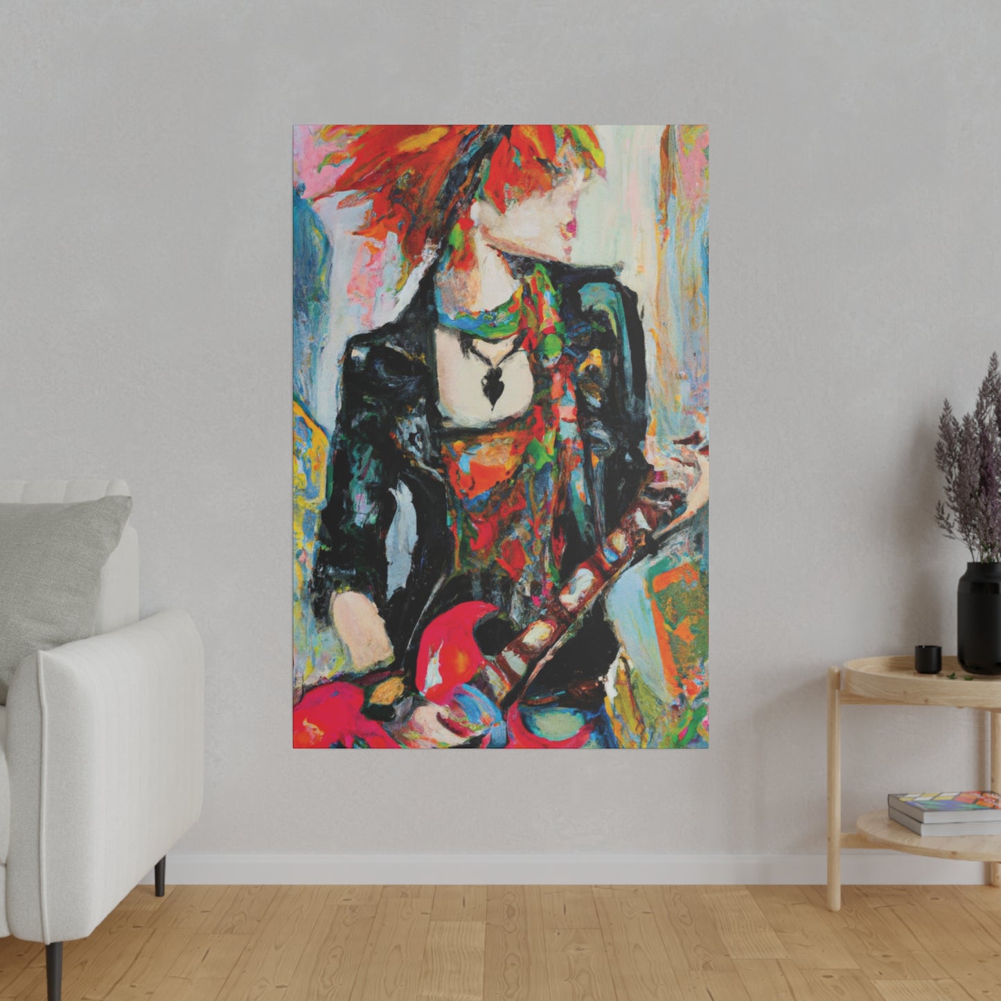 7482S - Rockstar Oil Painting Style Print | Poster | Home Decor | Wall Art | Music Art | Canvas