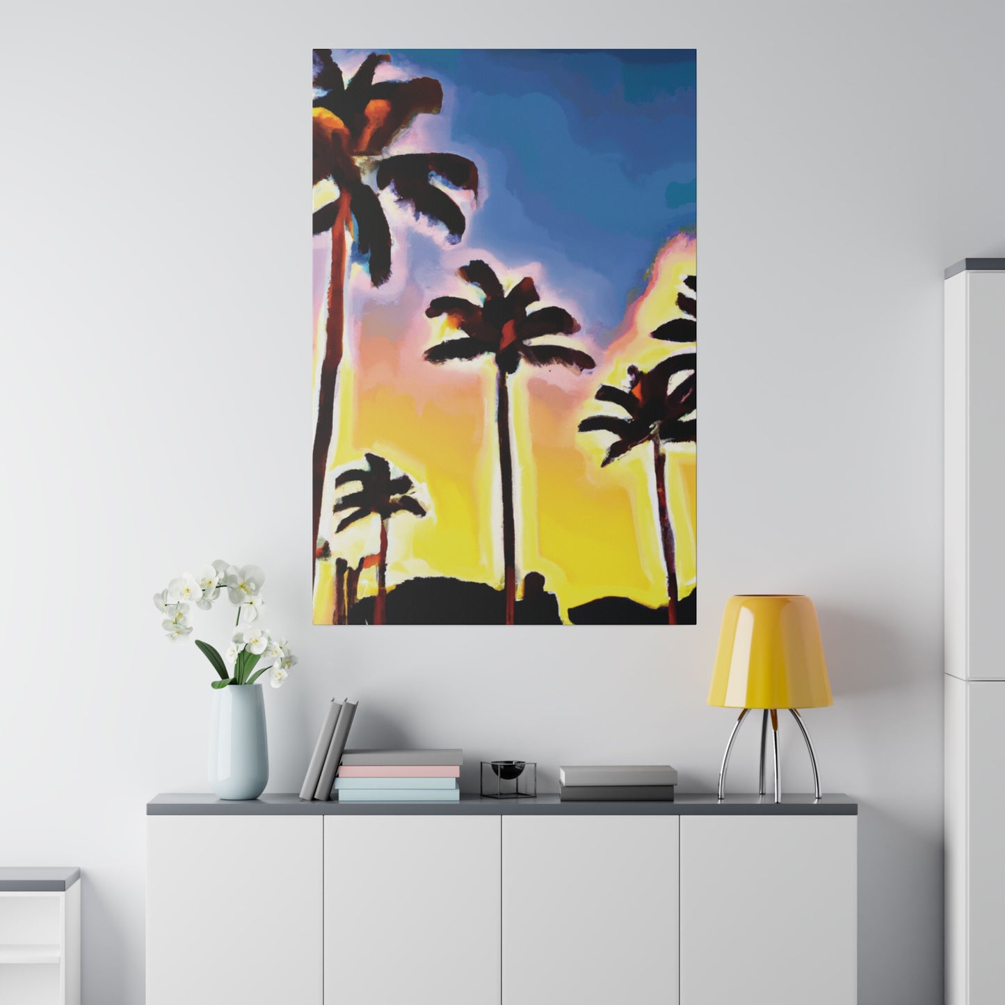 3437Q - Miami Beach Sunset Painting Print | Miami | Beach | Sunset | Poster | Home Decor | Wall Art | Canvas